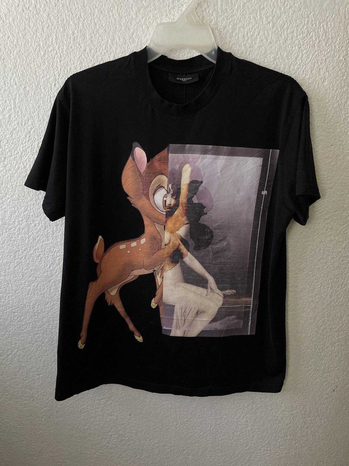 image of T-Shirt Givenchy 2013 Riccardo Tisci Bambi in Black, Men's (Size 2XS)