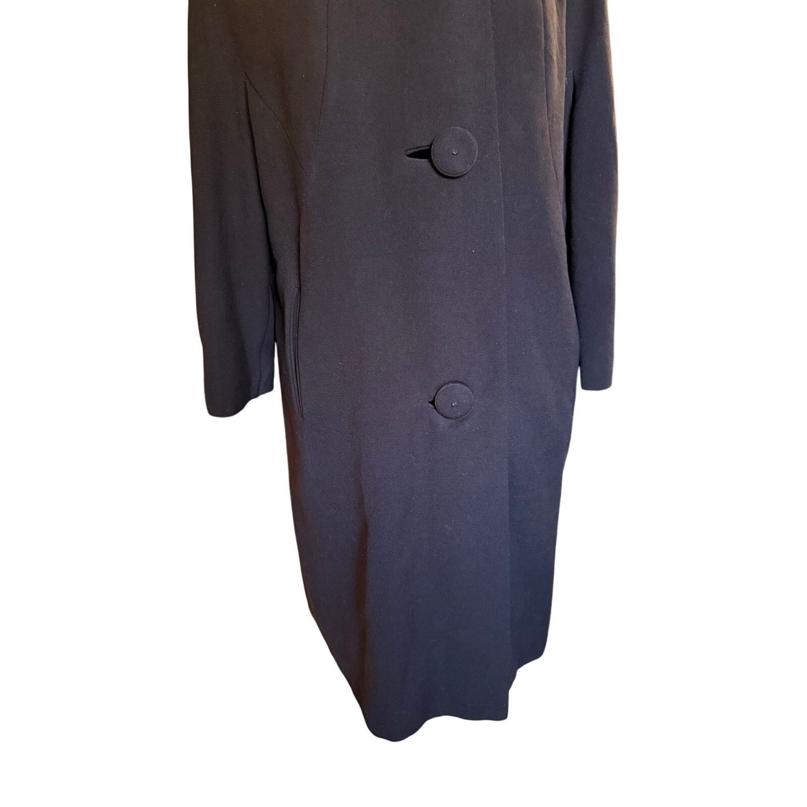 Vintage Vintage 60’s Union Made Black Brown Mink Fur Collar Coat Med Size M / US 6-8 / IT 42-44 - 4 Thumbnail