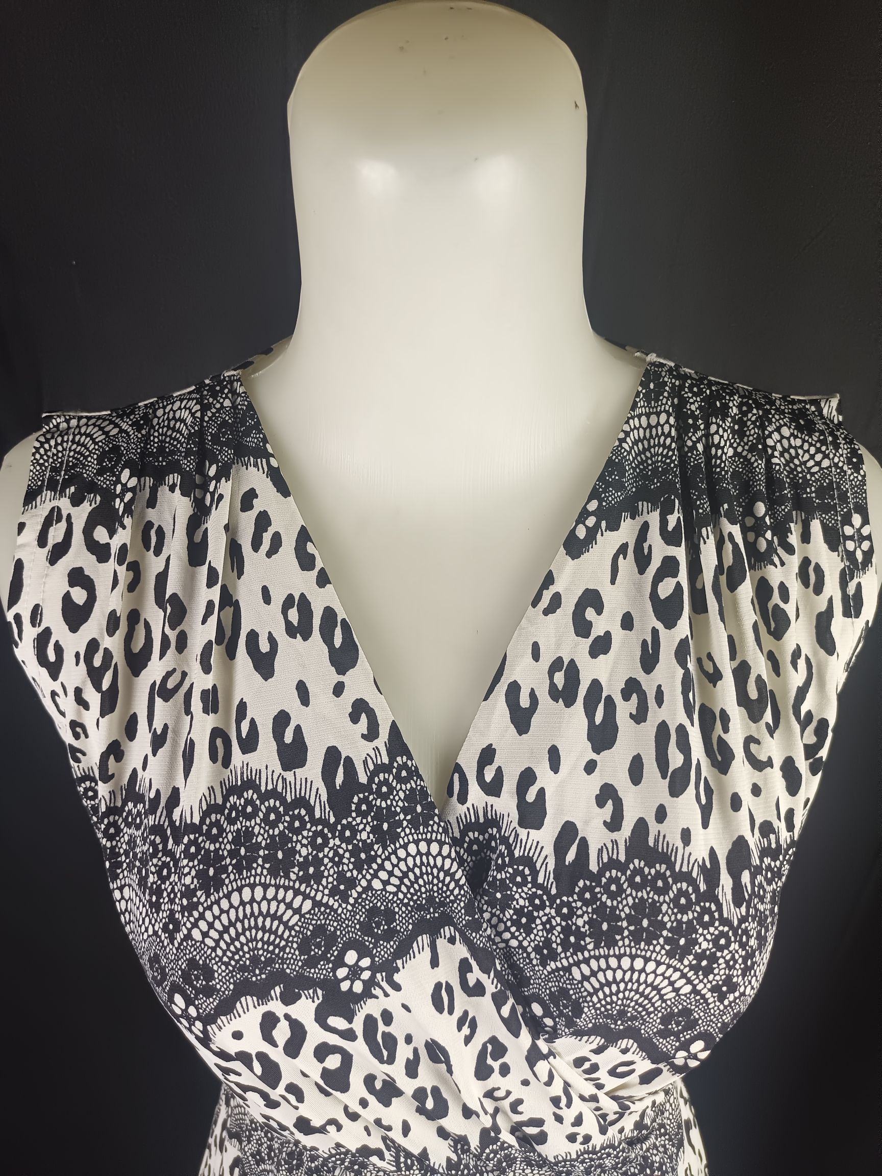 Designer × DressCamp × Japanese Brand GUMZZI Women's Sleeveless Dress Leopard Print Size M / US 6-8 / IT 42-44 - 2 Thumbnail