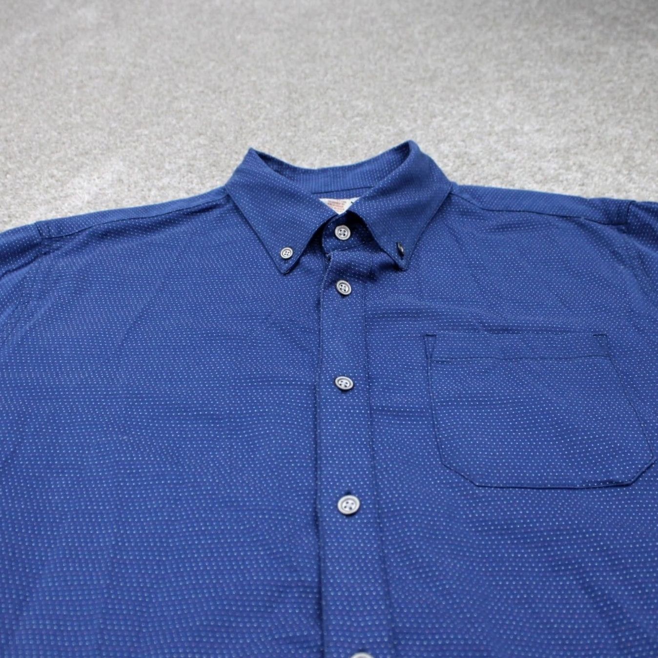Carbon2Cobalt Carbon 2 Cobalt Shirt Mens Large Blue Geometric 100% Cotton L/S Button Down Size US L / EU 52-54 / 3 - 5 Thumbnail