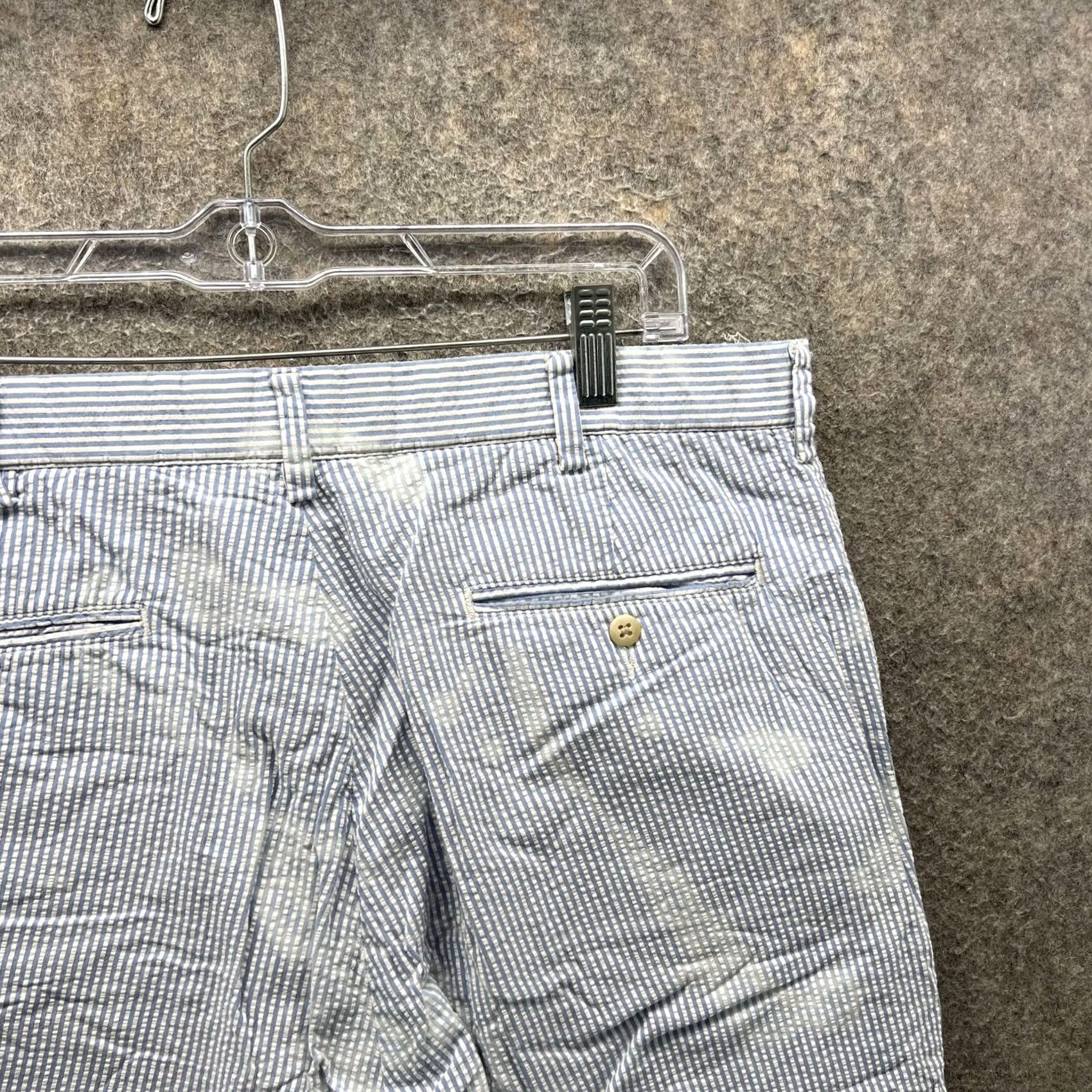 Polo Ralph Lauren Polo Ralph Lauren Shorts Mens 35 Blue Striped Seersucker Cotton Chino 9 Inseam Size US S / EU 44-46 / 1 - 4 Thumbnail