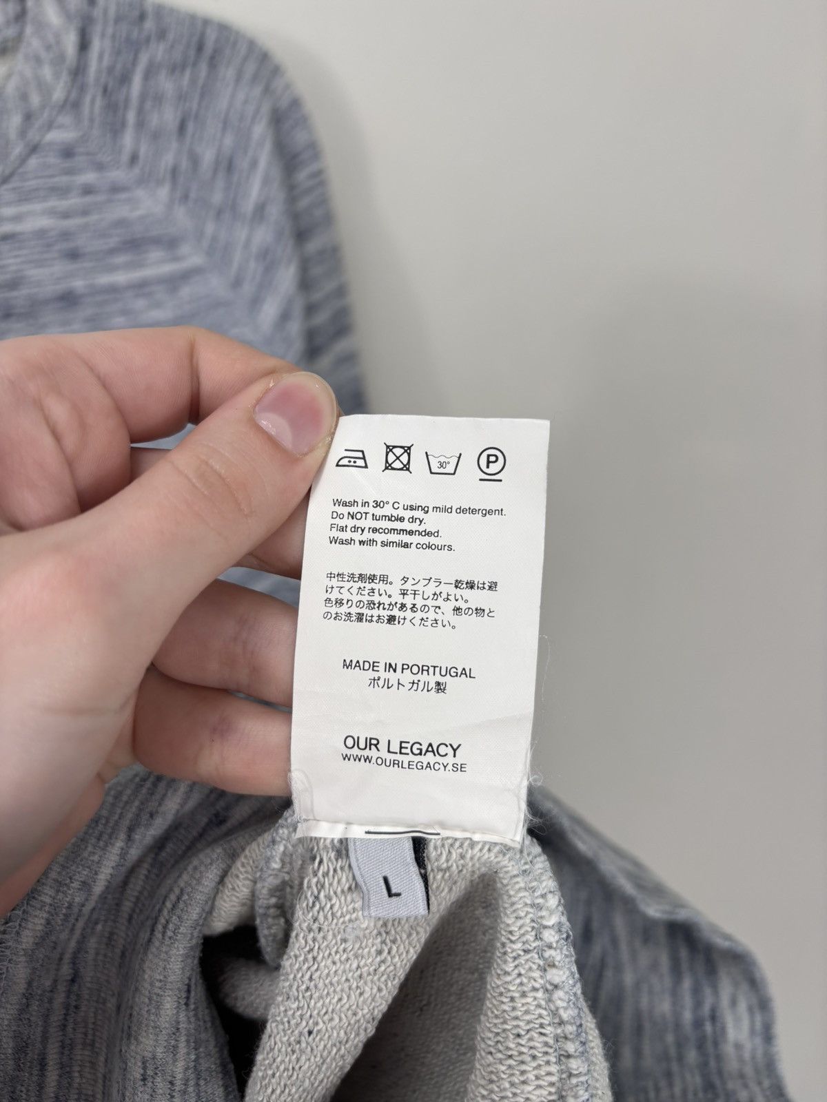 Our Legacy Our Legacy AW14 Blue Grey Melange Sweatshirt Pullover Size US L / EU 52-54 / 3 - 12 Thumbnail