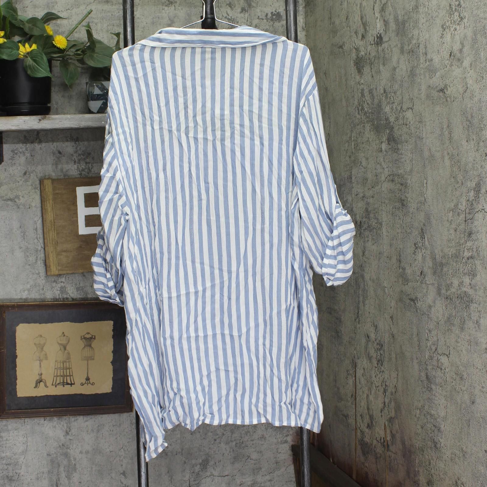Other Nwt Raviya Size Tunic Shirt Swim Cover-up Blue / White 1x Size ONE SIZE - 2 Thumbnail