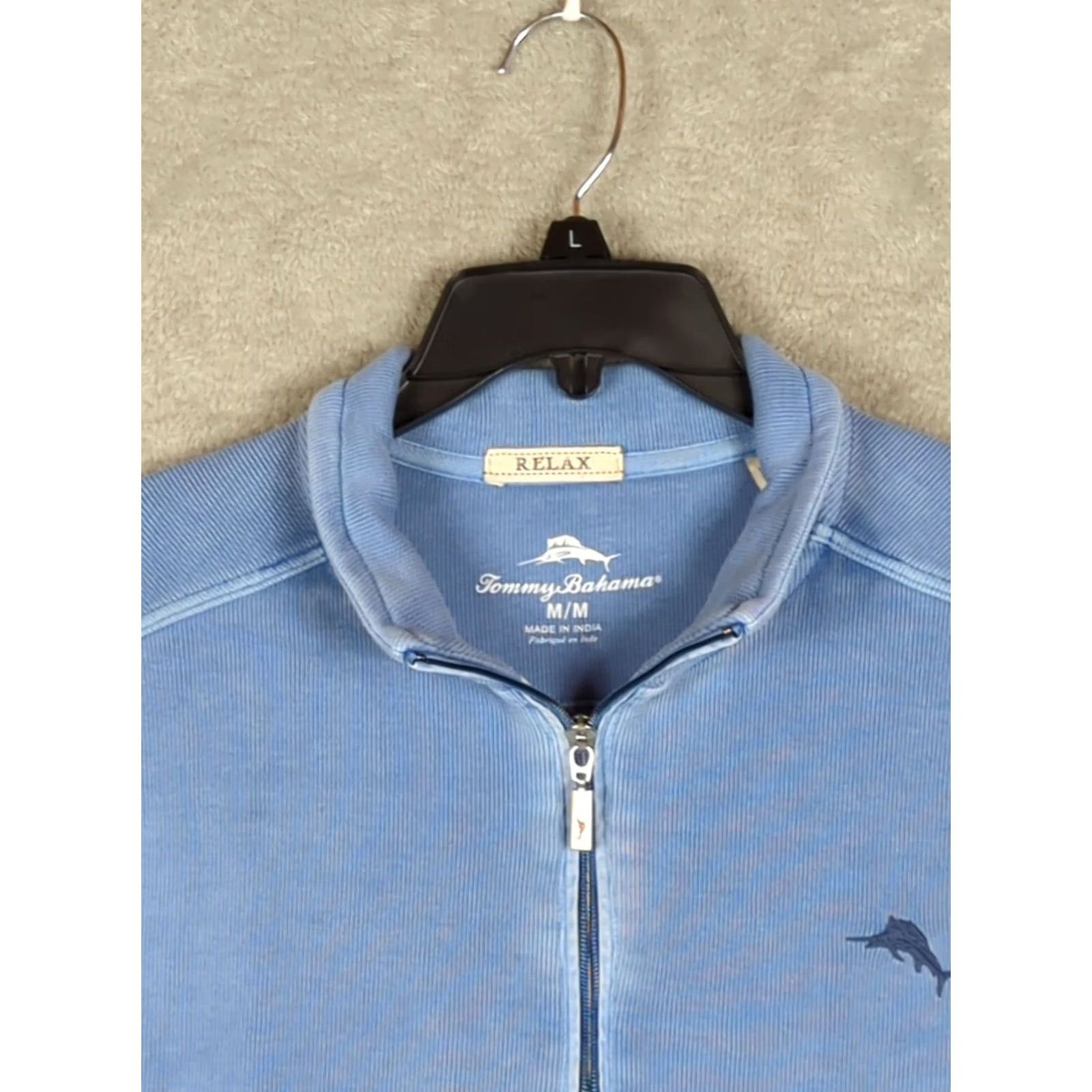Tommy Bahama Tommy Bahama Sweatshirt Men’s M Blue 1/4 Zip Relaxed Fit Pullover Mock Neck Logo Long Sleeve Knit Cotton Fall Walking Size US M / EU 48-50 / 2 - 3 Thumbnail