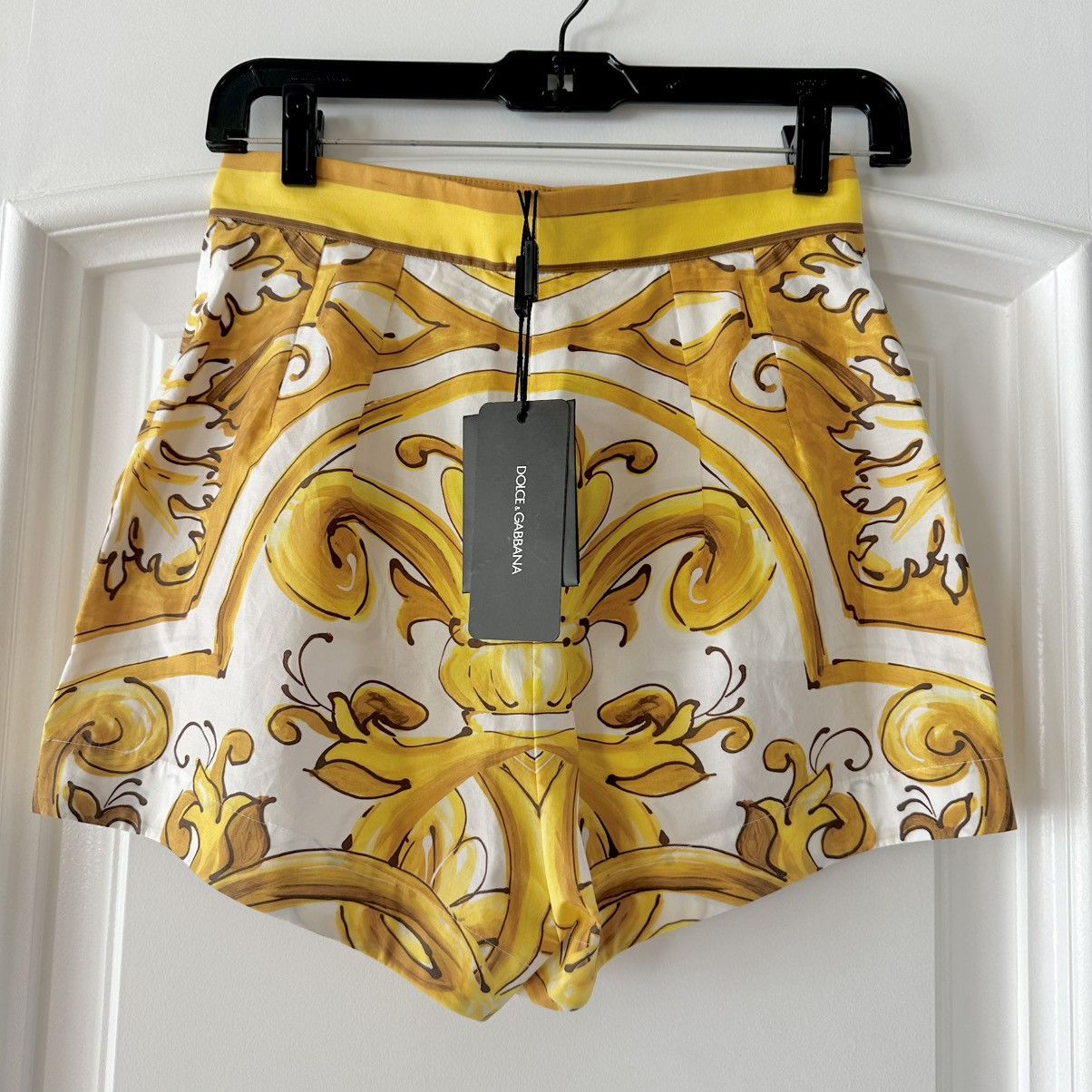 Dolce & Gabbana Dolce & Gabbana Majolica-Printed Poplin Shorts Size 26" / US 2 / IT 38 - 10 Thumbnail