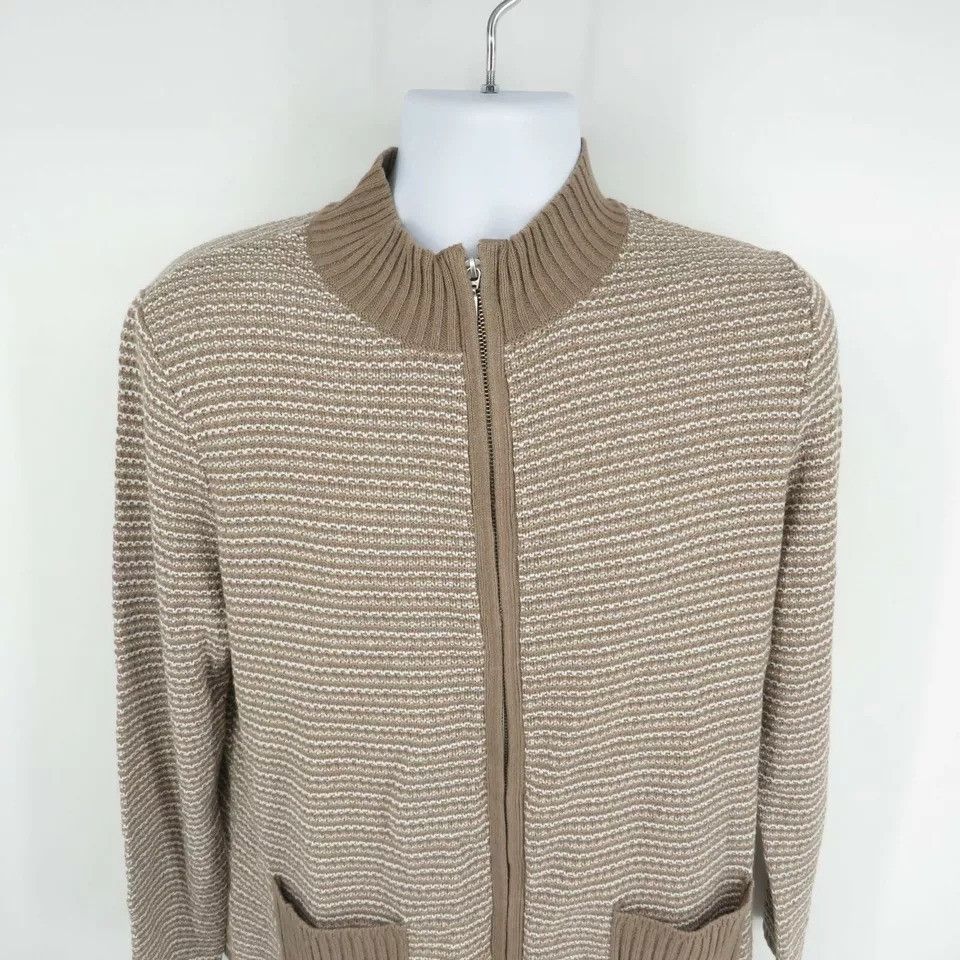 Other Karen Scott Women's Zip PXL Chestnut Cardigan Sweater NWT $4 Size XL / US 12-14 / IT 48-50 - 3 Thumbnail