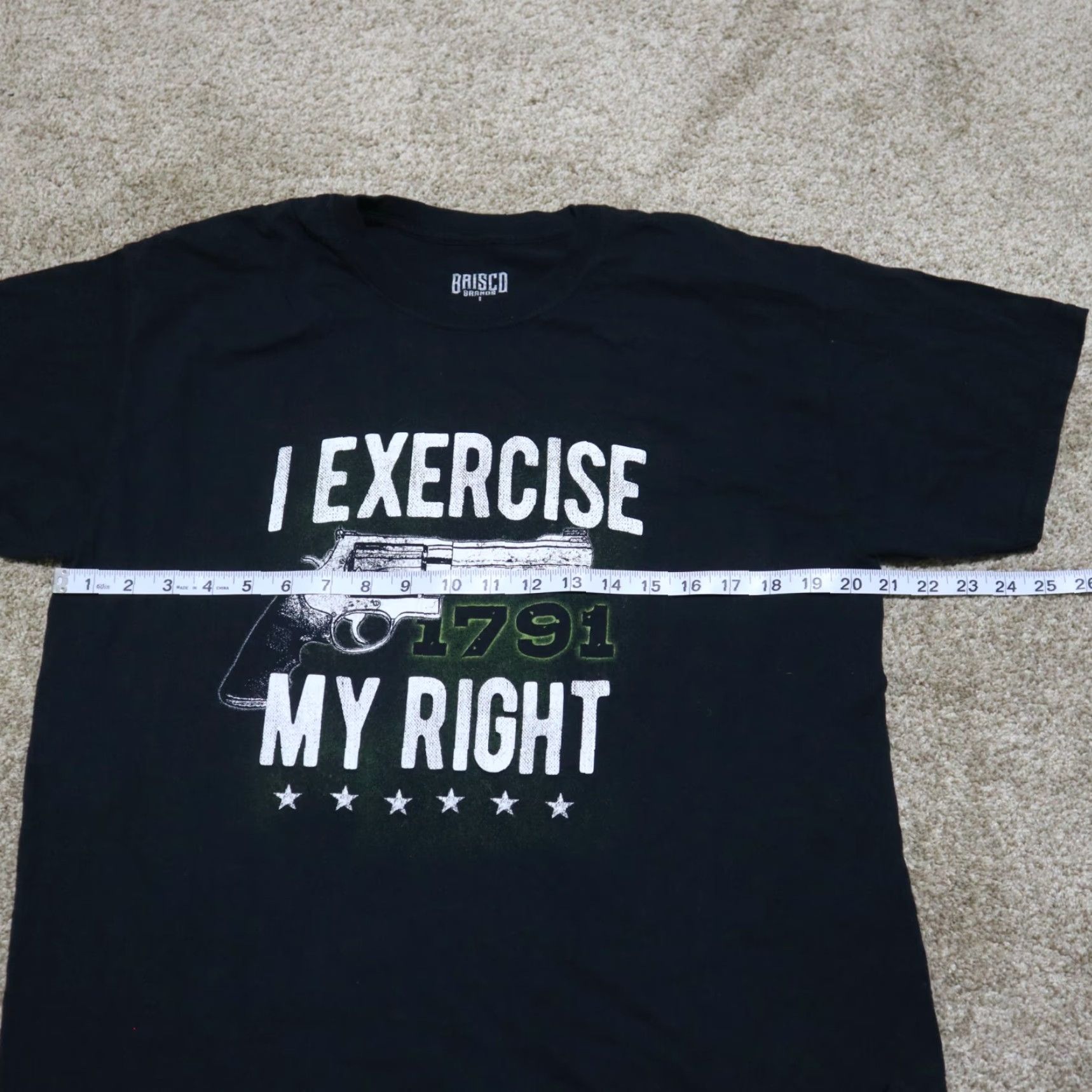 Vintage I Exercise My Second Amendment Right 1791 Pro Guns T Shirt Tee Mens L Black Shirts Gun Rights Graphic Tee Size US L / EU 52-54 / 3 - 4 Thumbnail
