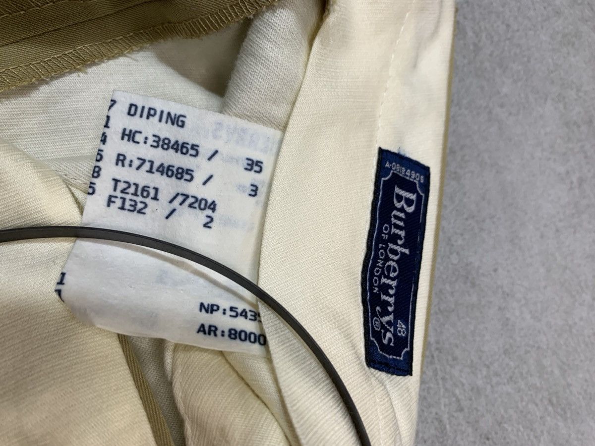 Burberry × Designer × Vintage Vintage 90s Burberry Relaxed Fit Pleated Beige Trousers Pant Size US 36 / EU 52 - 7 Thumbnail