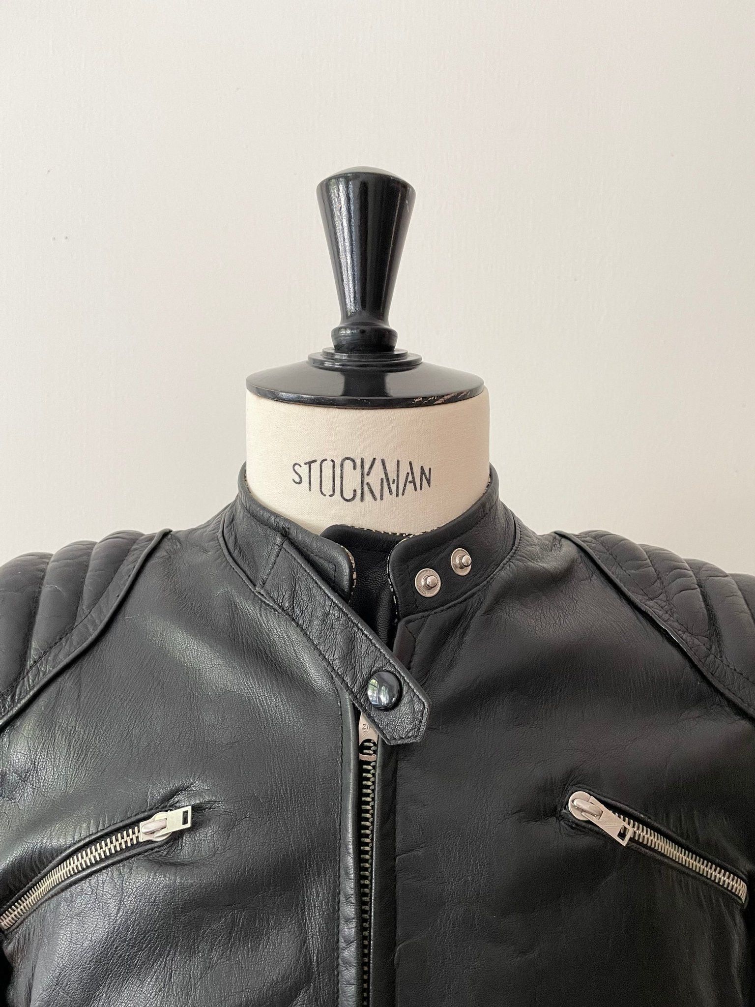 Vintage 1940's Motorcycle Goatskin Jacket - Small Size US S / EU 44-46 / 1 - 3 Thumbnail