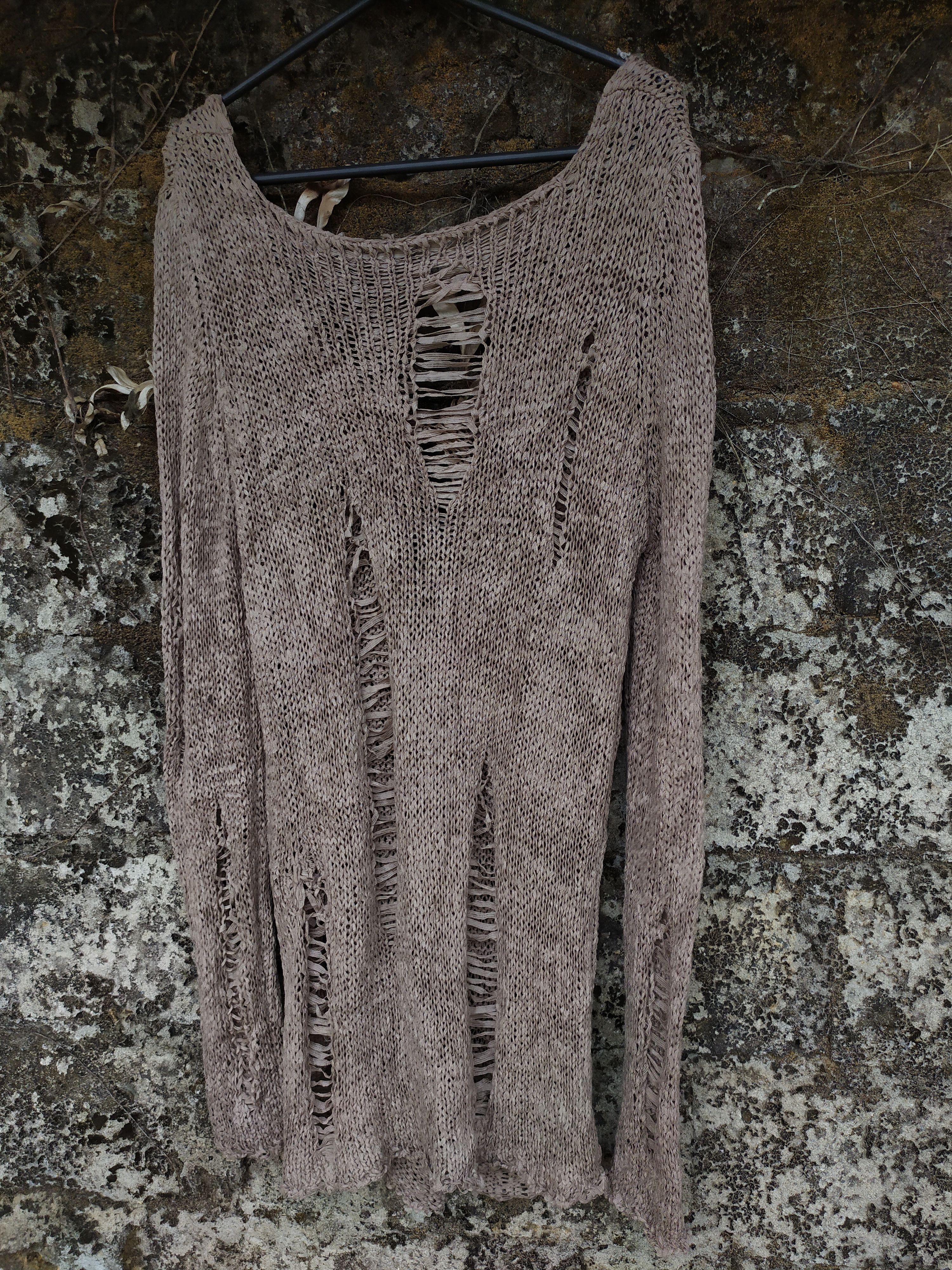 20471120 × Japanese Brand Unbrand Fishnet knit Distressed Size US M / EU 48-50 / 2 - 8 Thumbnail
