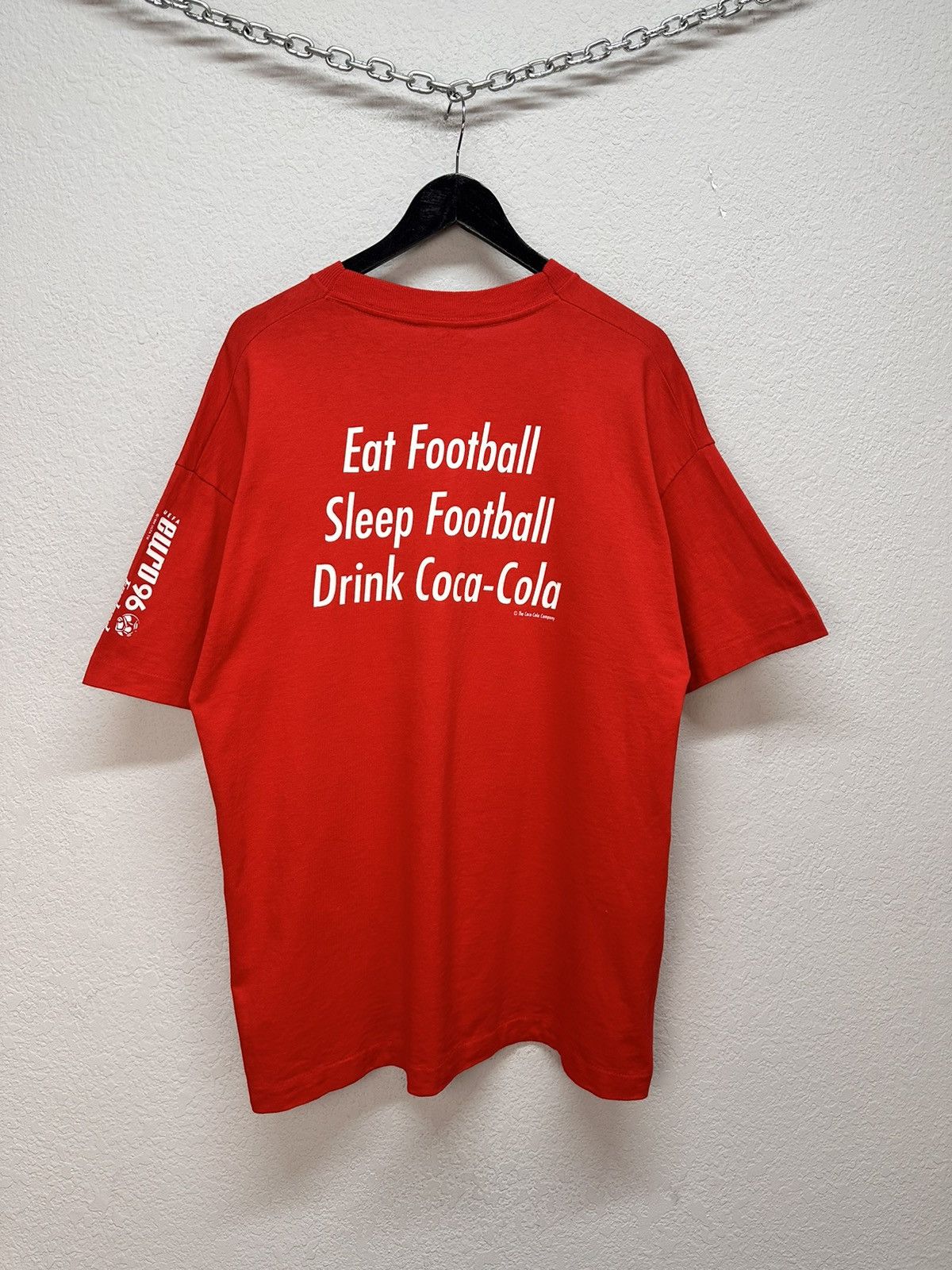 Coca Cola UEFA 1996 Euro Vintage 96 Coca Cola England Football Soccer Size US XL / EU 56 / 4 - 8 Thumbnail