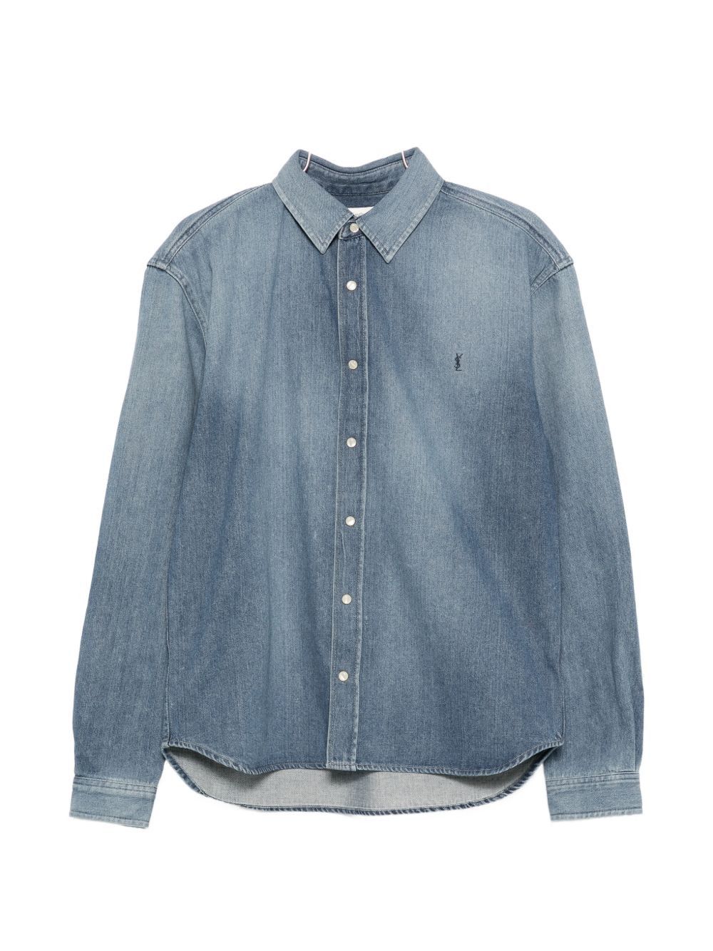 Saint Laurent Paris DENIM COTTON SHIRT Size US L / EU 52-54 / 3 - 1 Thumbnail