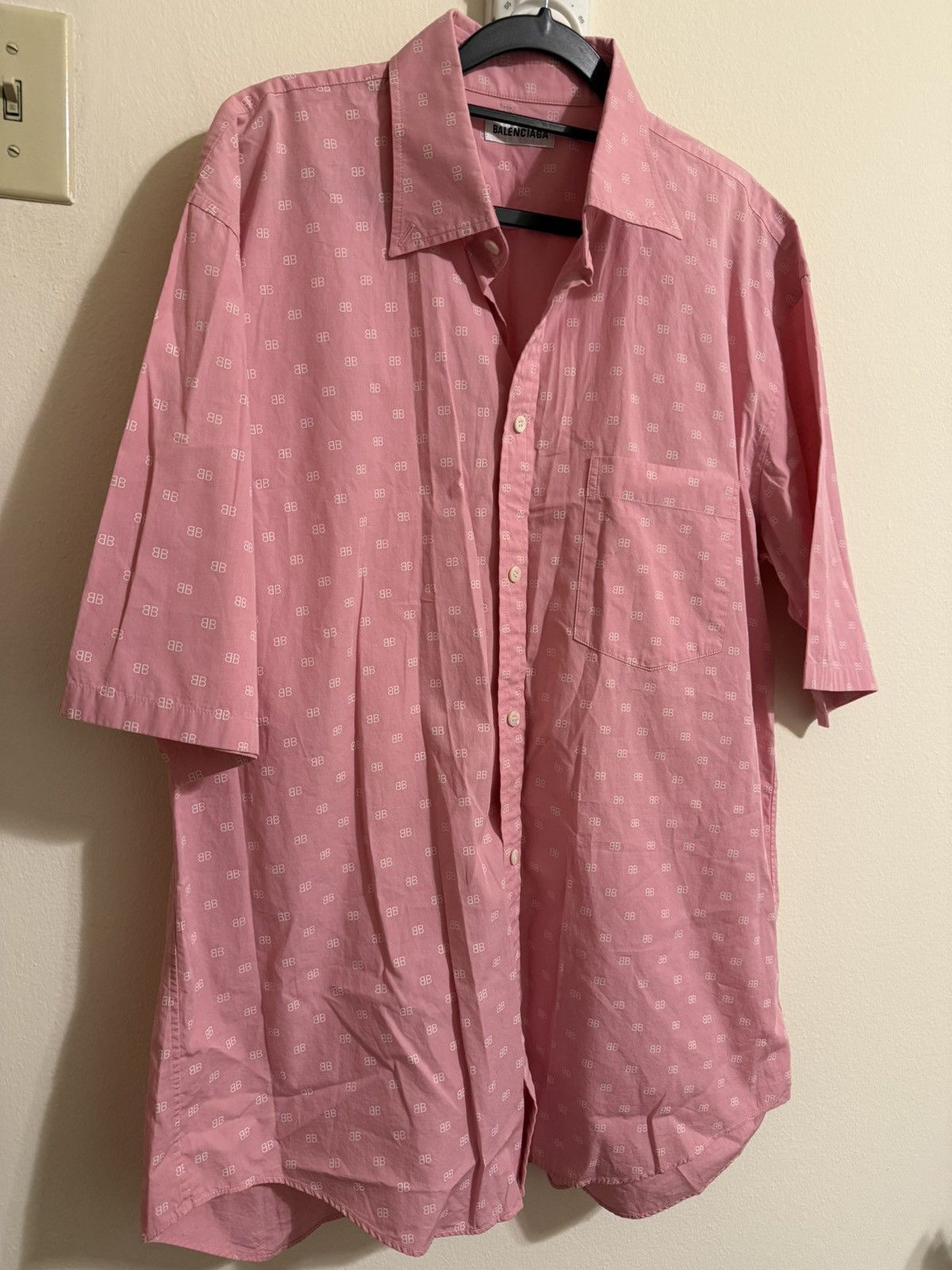Balenciaga Balenciaga Short Sleeve Shirt Made in Italy Size US L / EU 52-54 / 3 - 3 Thumbnail