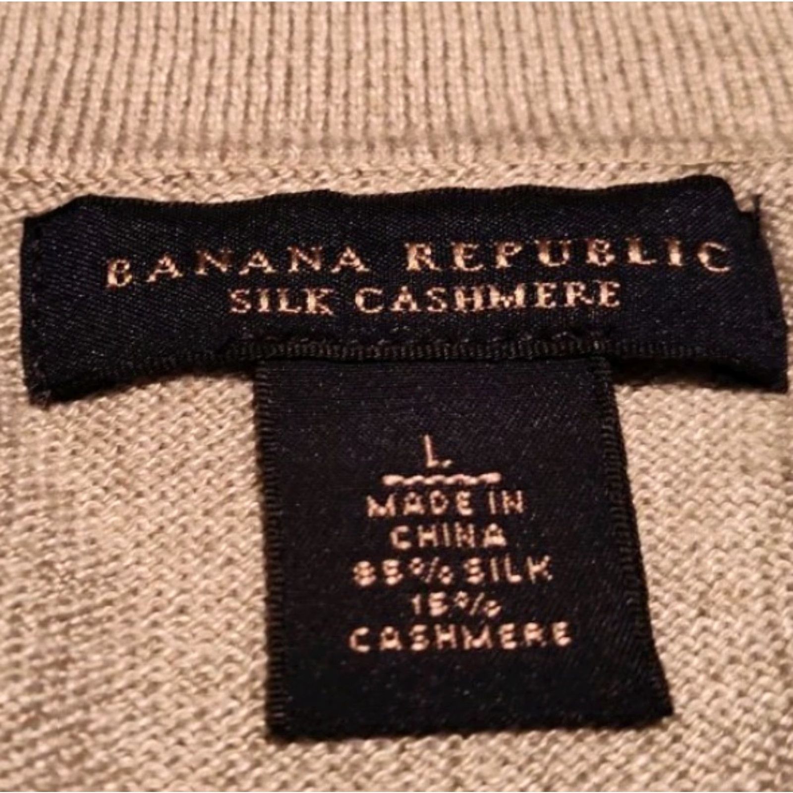 Banana Republic Banana Republic Cashmere Silk Sweater Large V-Neck Light Green Solid Men’s Classic Designer Preppy Size US L / EU 52-54 / 3 - 6 Thumbnail