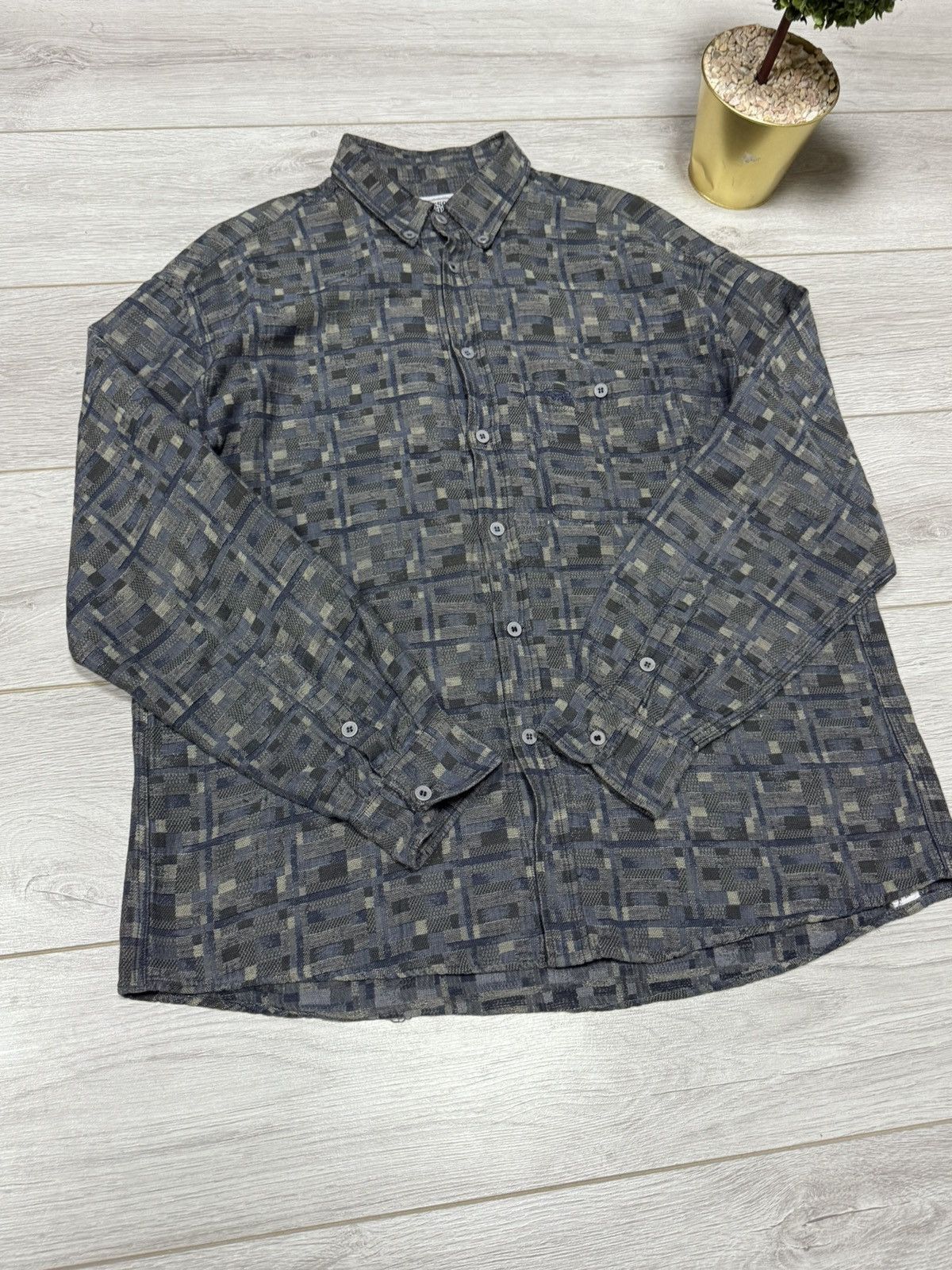 Missoni Missoni sport linen shirt buttons pocket logo patterns Size US XL / EU 56 / 4 - 7 Thumbnail