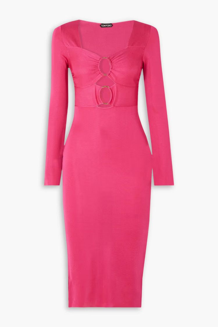 Tom Ford o1y0126 Midi Dress in Fuchsia Size S / US 4 / IT 40 - 1 Thumbnail