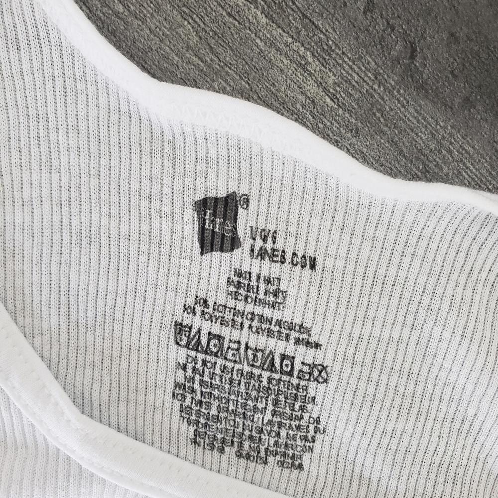 Hanes White Ribbed HANES Classic Tank Size US XXS / EU 40 - 3 Thumbnail
