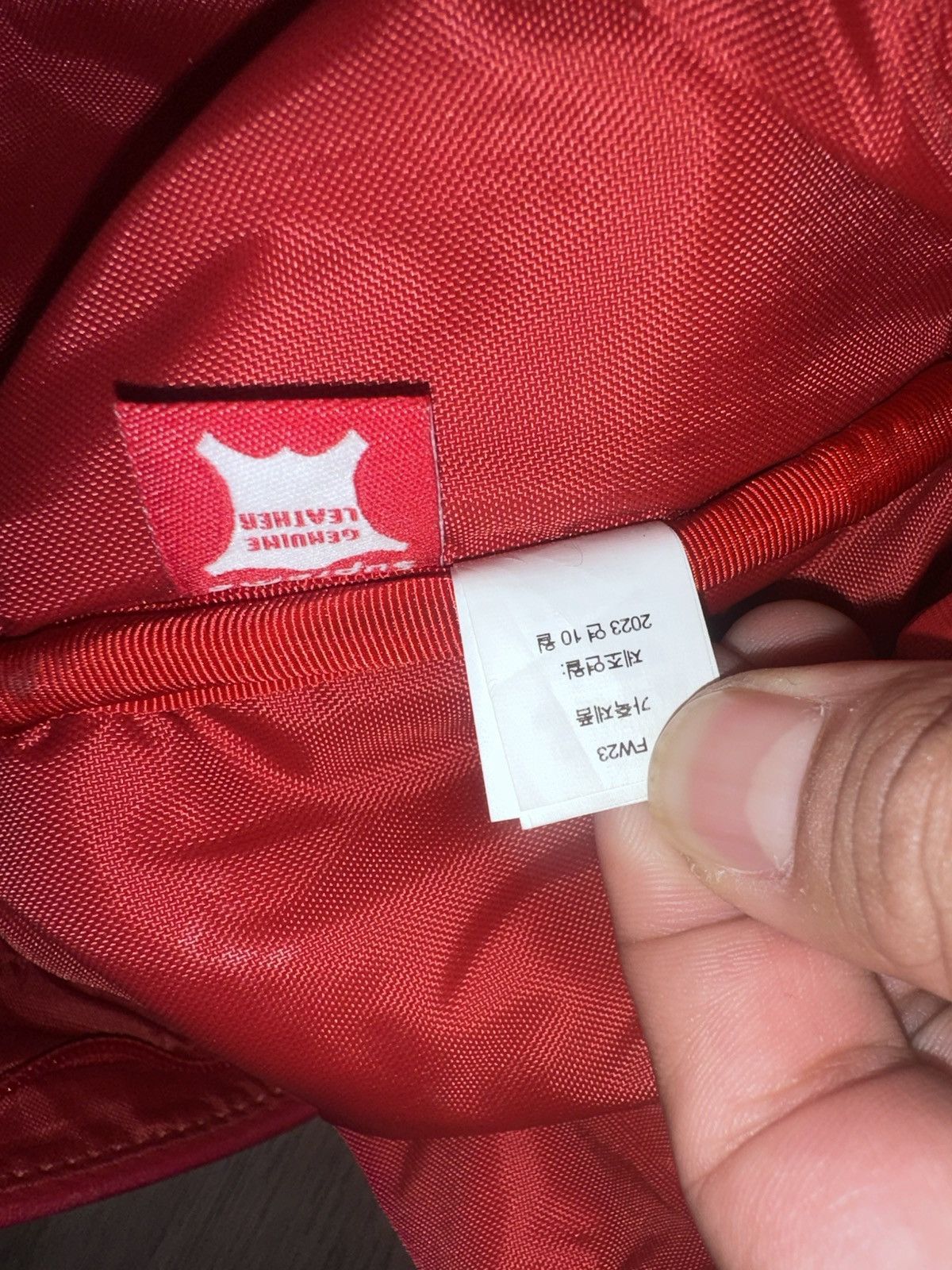 Supreme Supreme - Leather Backpack Red Size ONE SIZE - 22 Thumbnail