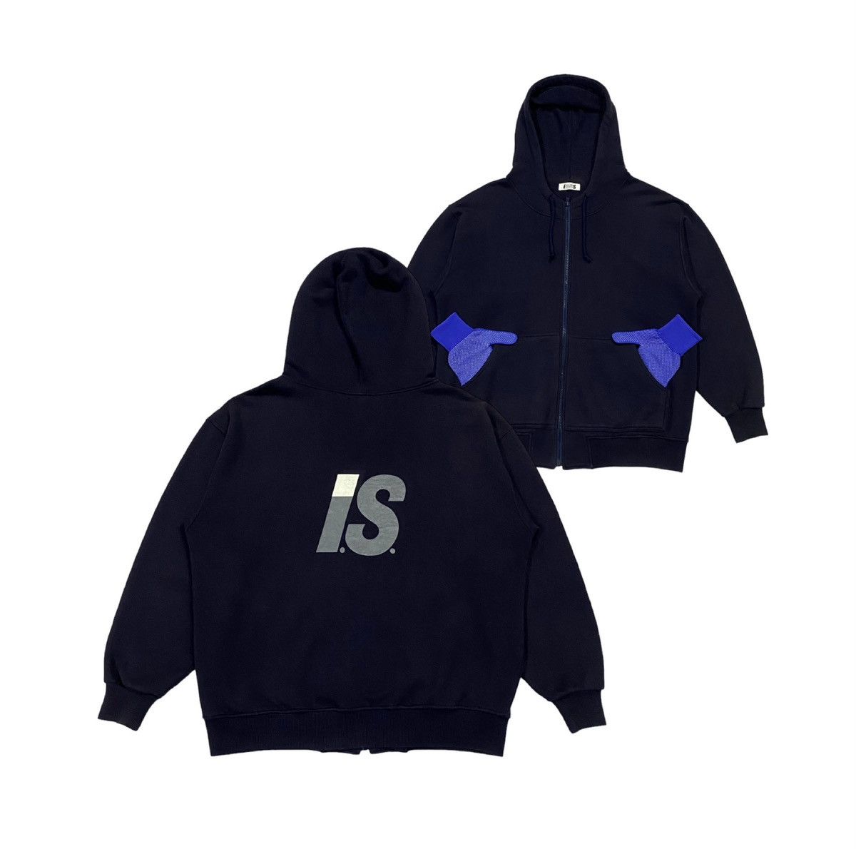 Vintage Issey Miyake ( I.S ) Big Logo Zip Hoodie