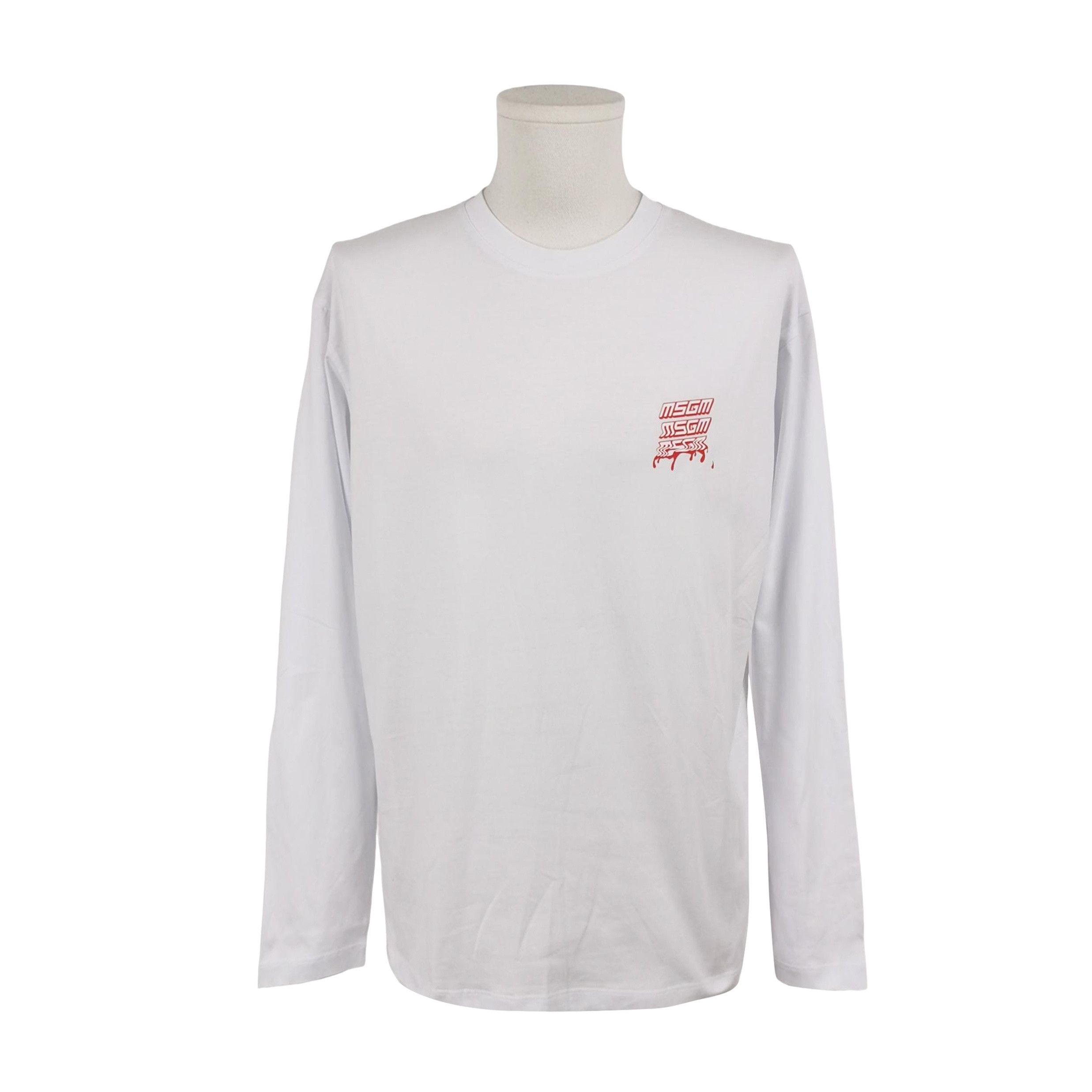 MSGM MSGM Logo Print Long Sleeve T-Shirt US M Size US M / EU 48-50 / 2 - 1 Thumbnail