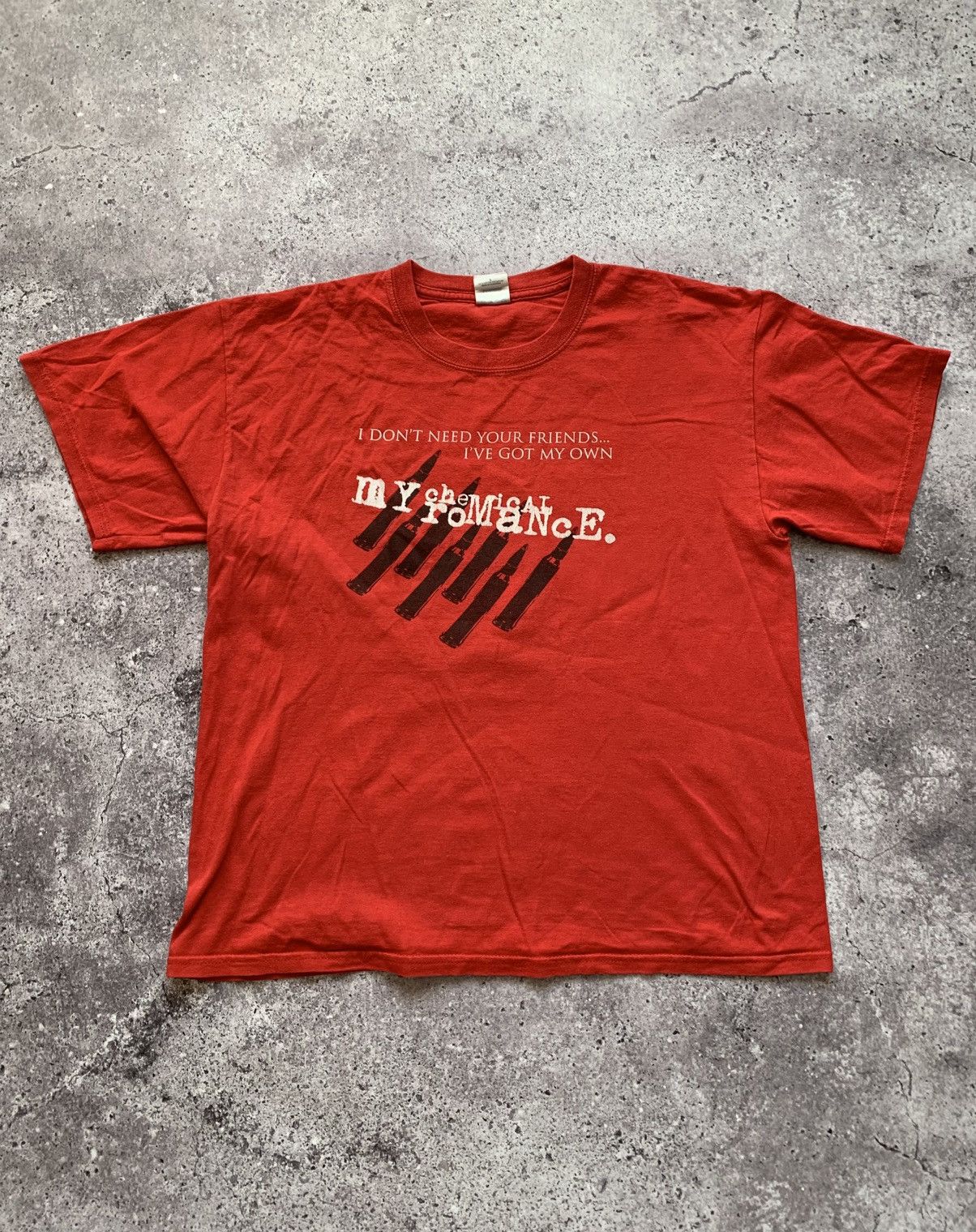 Band Tees 🔥 VINTAGE 00’s MY CHEMICAL ROMANCE I DONT NEED T-Shirt Tee Size US L / EU 52-54 / 3 - 1 Thumbnail