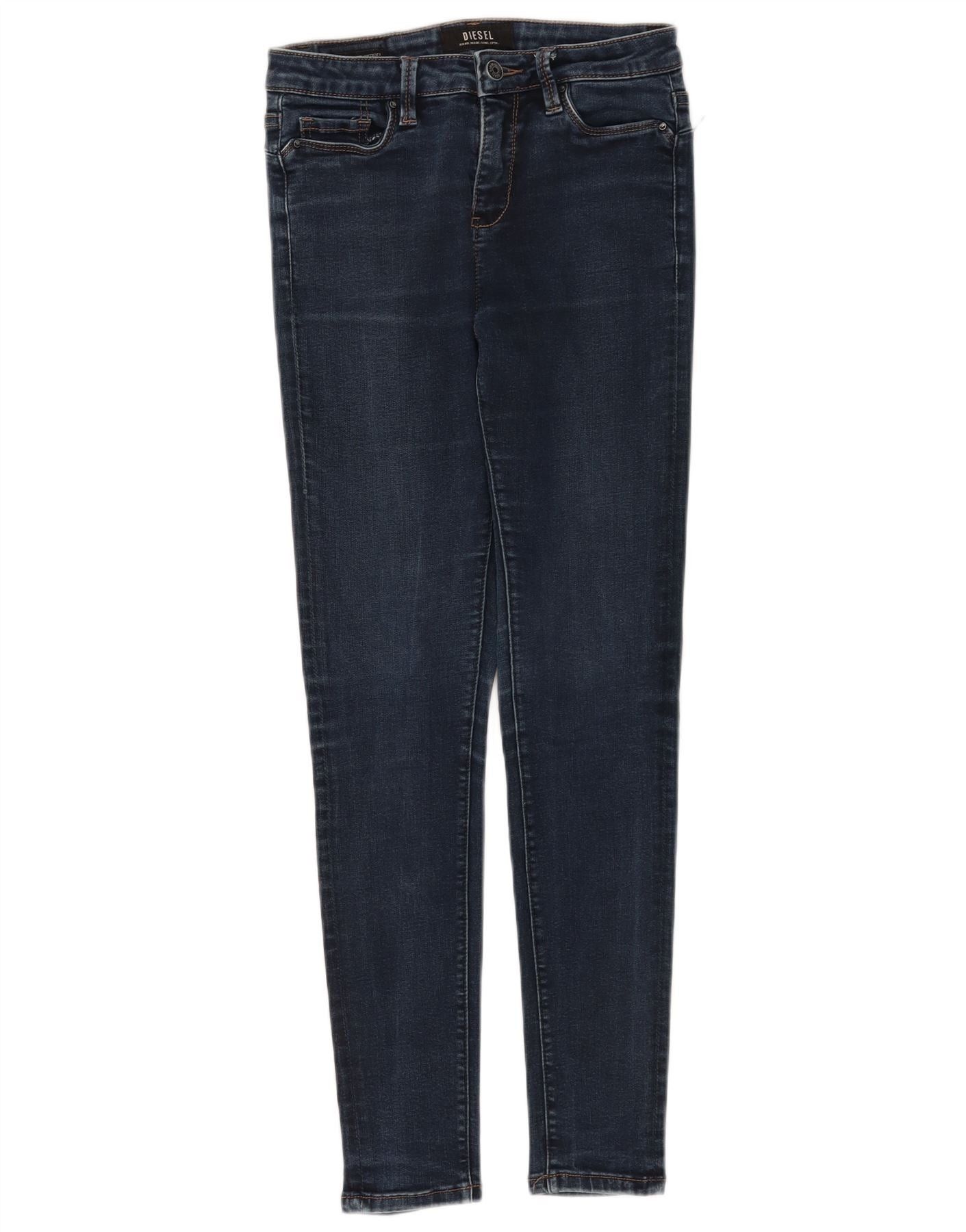 Diesel Womens Skinny Jeans W28 L30 Navy Blue Cotton Size 42" / US 20 - 1 Thumbnail