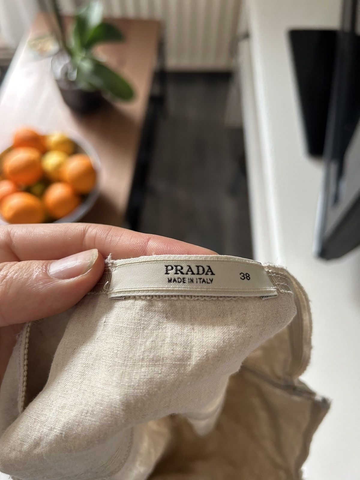 Prada Linen Skirt Size 26" / US 2 / IT 38 - 3 Thumbnail