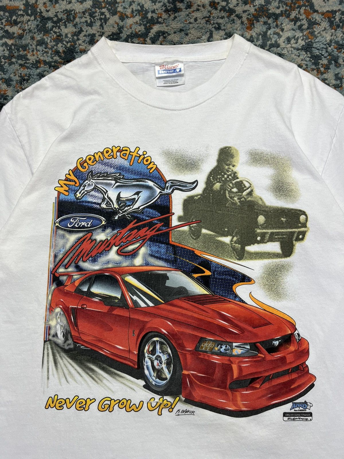 Vintage Vintage 90s Mustang 4th generation graphic tee Size US M / EU 48-50 / 2 - 4 Thumbnail