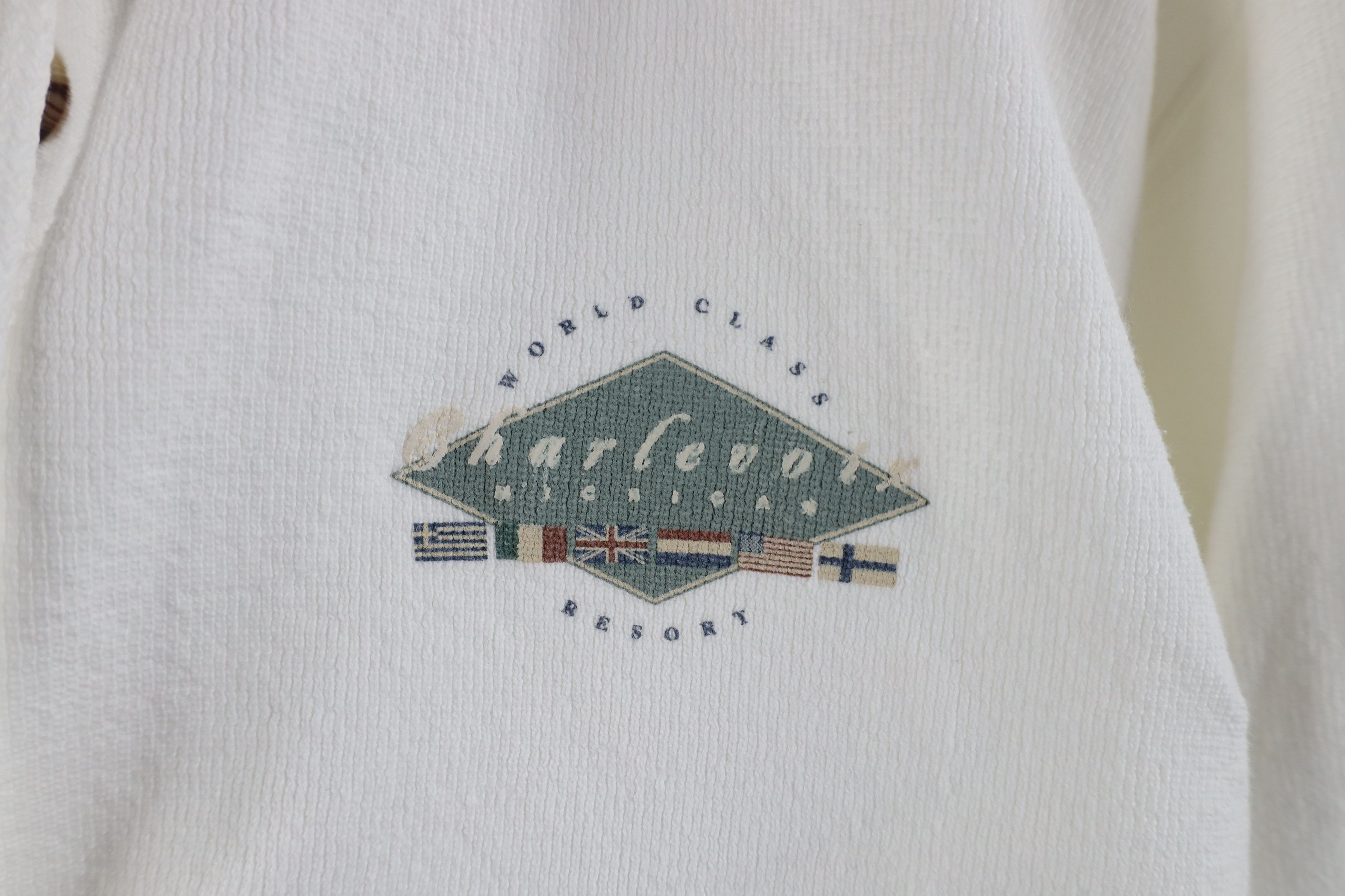 Vintage Vintage 90s Streetwear Charlevoix Michigan Henley Sweater Size US XL / EU 56 / 4 - 4 Thumbnail