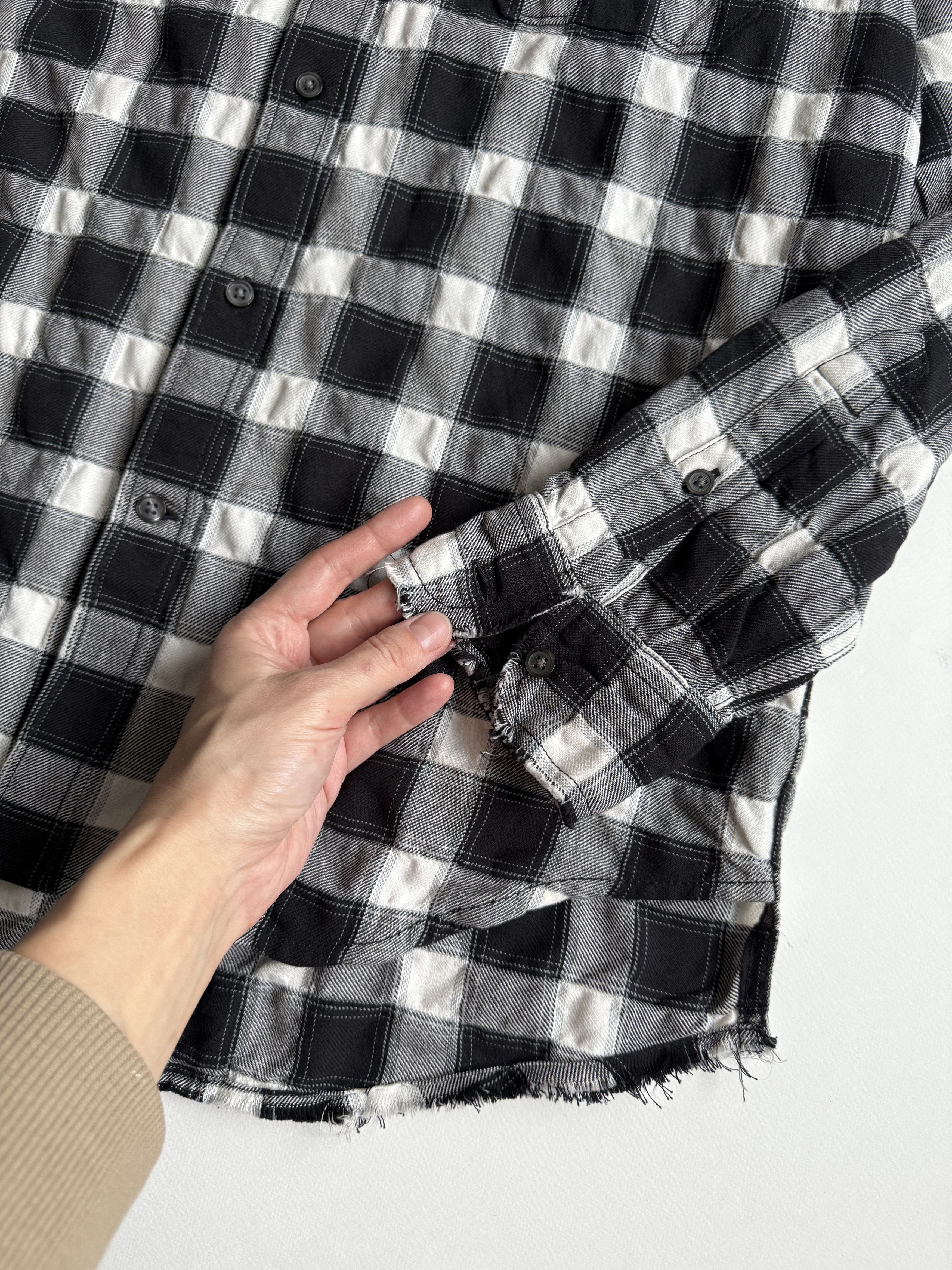Diesel Men's Diesel Raw Distressed Hems Check Shirt (M) Size US M / EU 48-50 / 2 - 4 Thumbnail