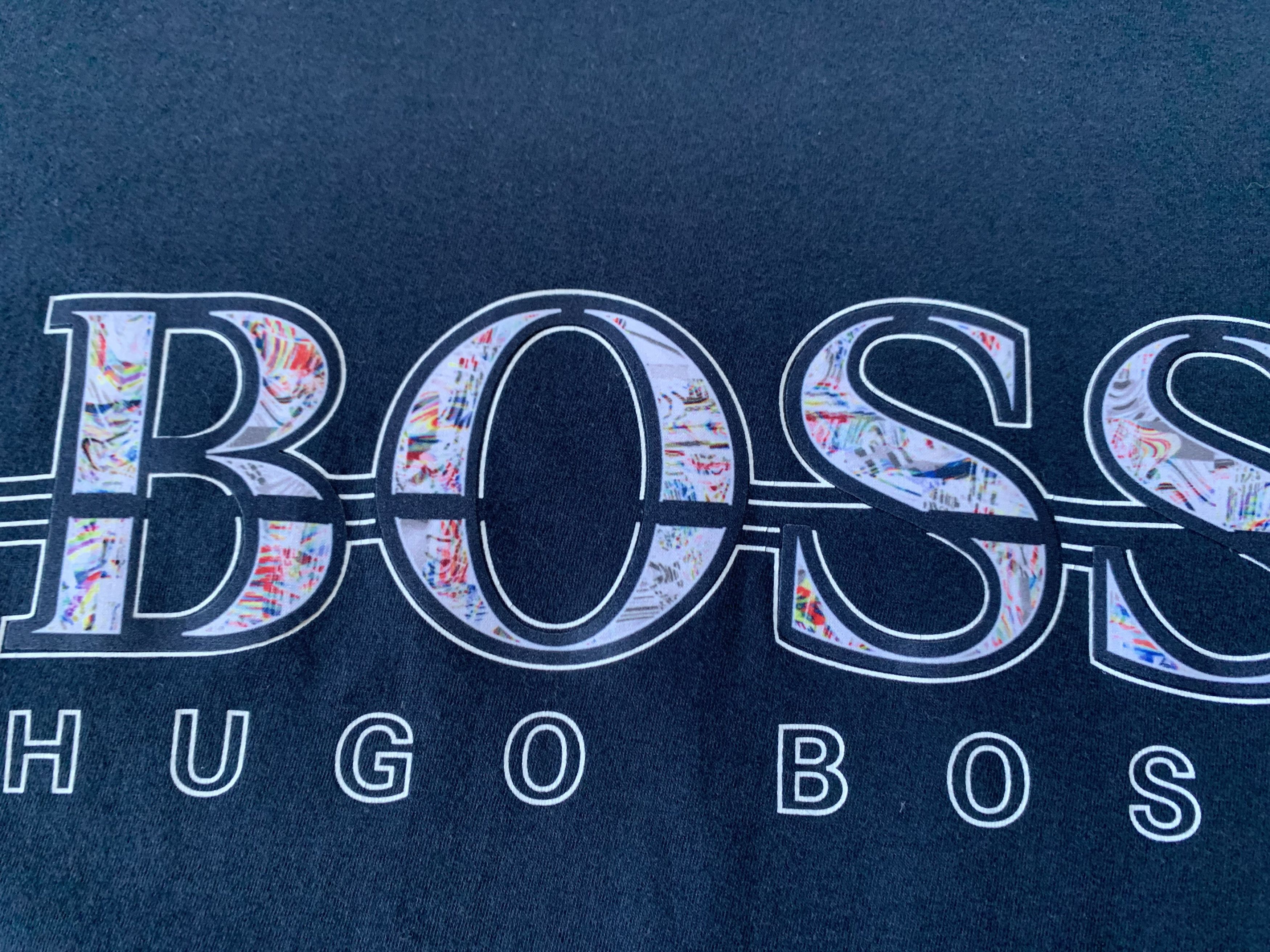Hugo Boss Hugo Boss Green Slim Fit Blue Big Logo T Shirt Size US L / EU 52-54 / 3 - 6 Thumbnail