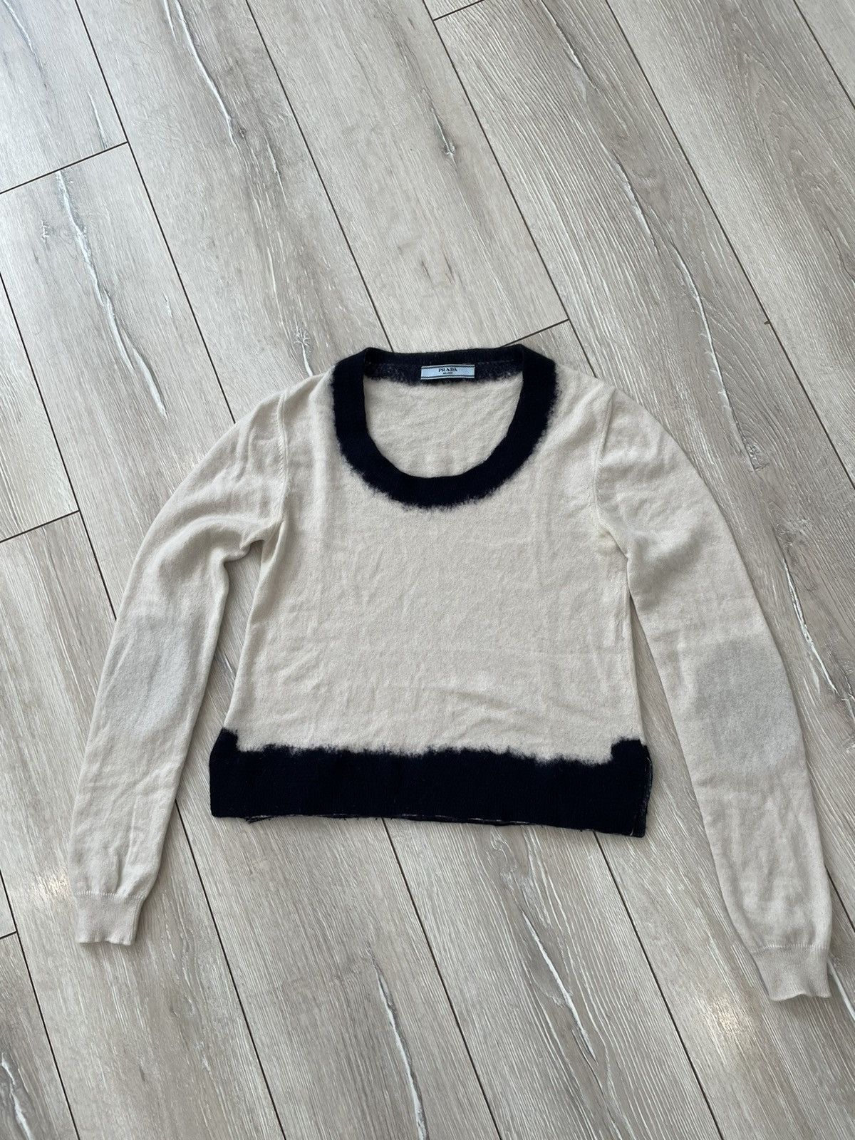 image of Prada Woman Wool Sweater in Beige, Women's (Size XS)