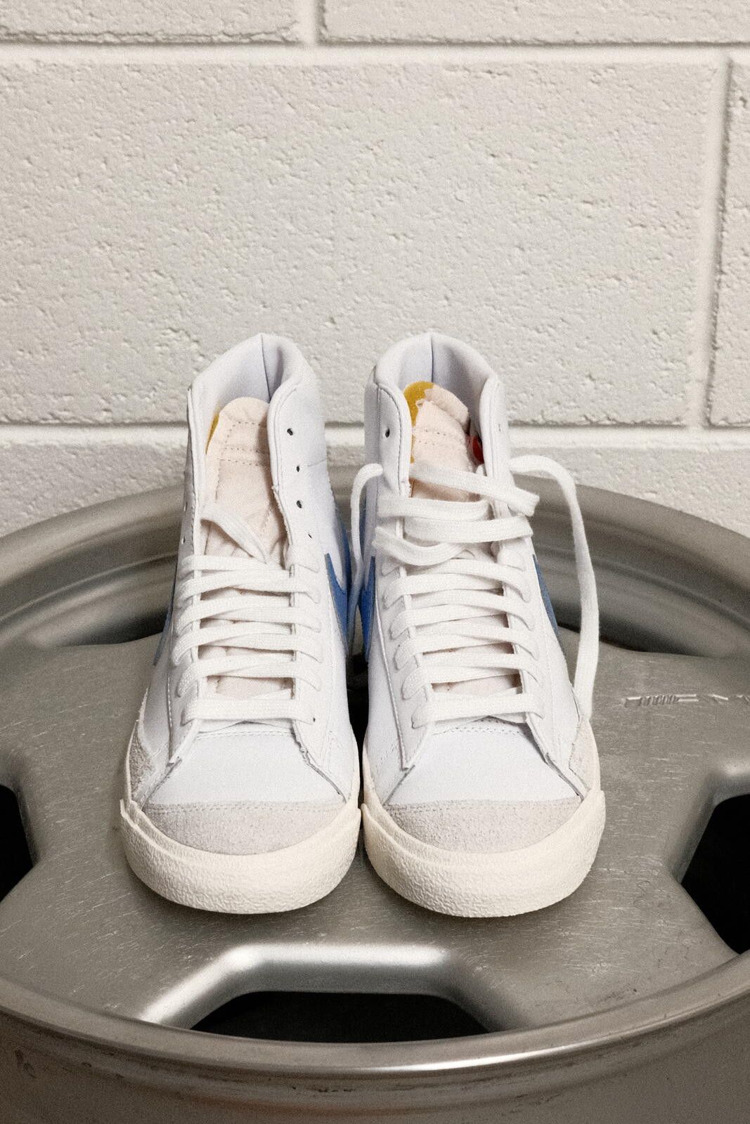 Nike Nike Blazer Mid White and Blue Sneakers US MEN 8.5 Size US 9 / EU 42 - 6 Thumbnail