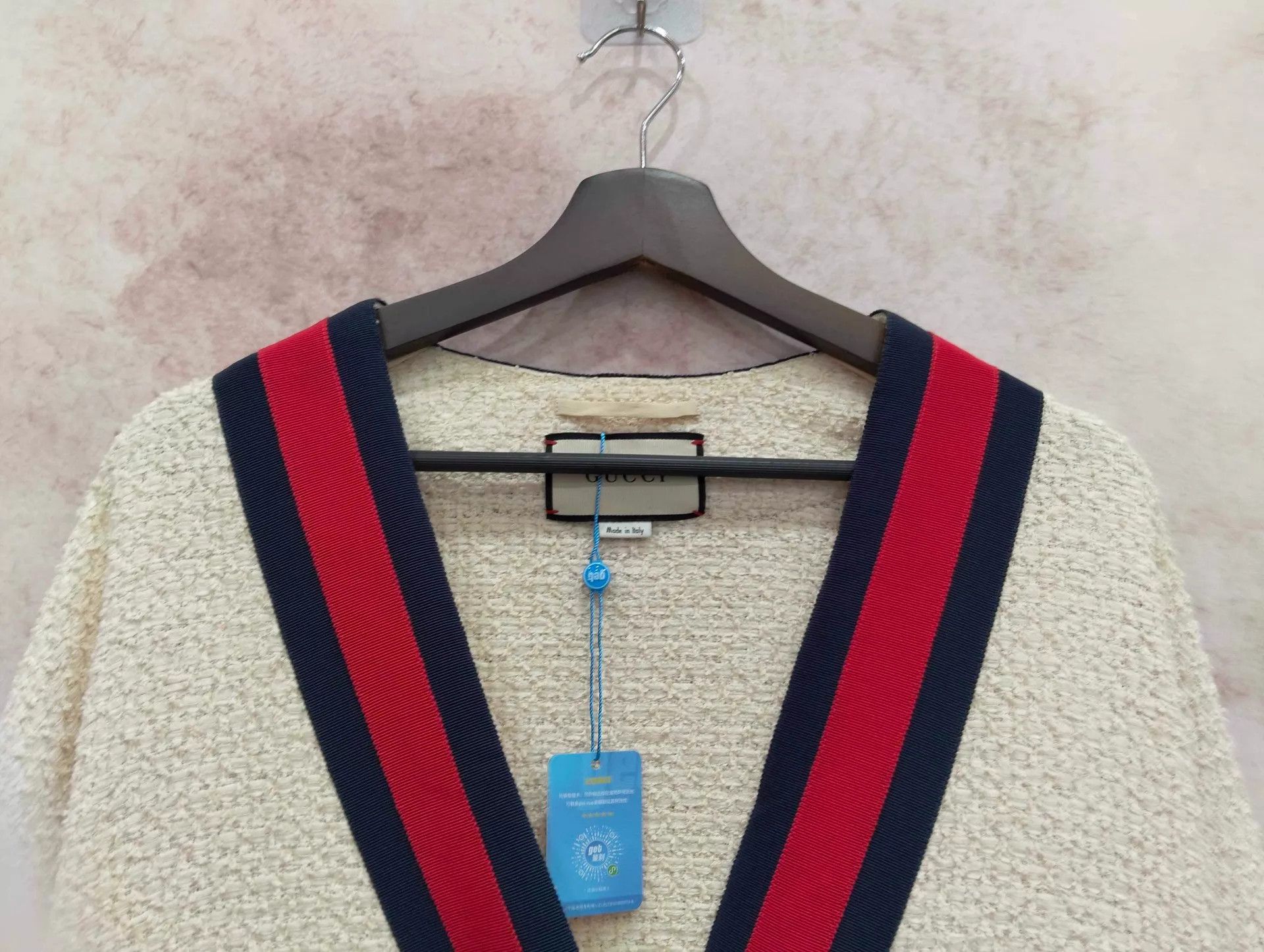 Gucci GUCCI Color-Blocked Webbing Trim OS Tweed Jacket 40 Size S / US 4 / IT 40 - 3 Thumbnail