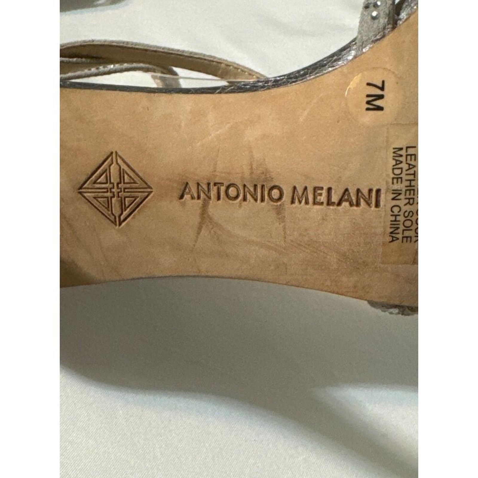 Other Antonio Melani Strappy Rhinestone Silver Shoes 7M Heel. 3.25 Size US 7 / IT 37 - 13 Thumbnail