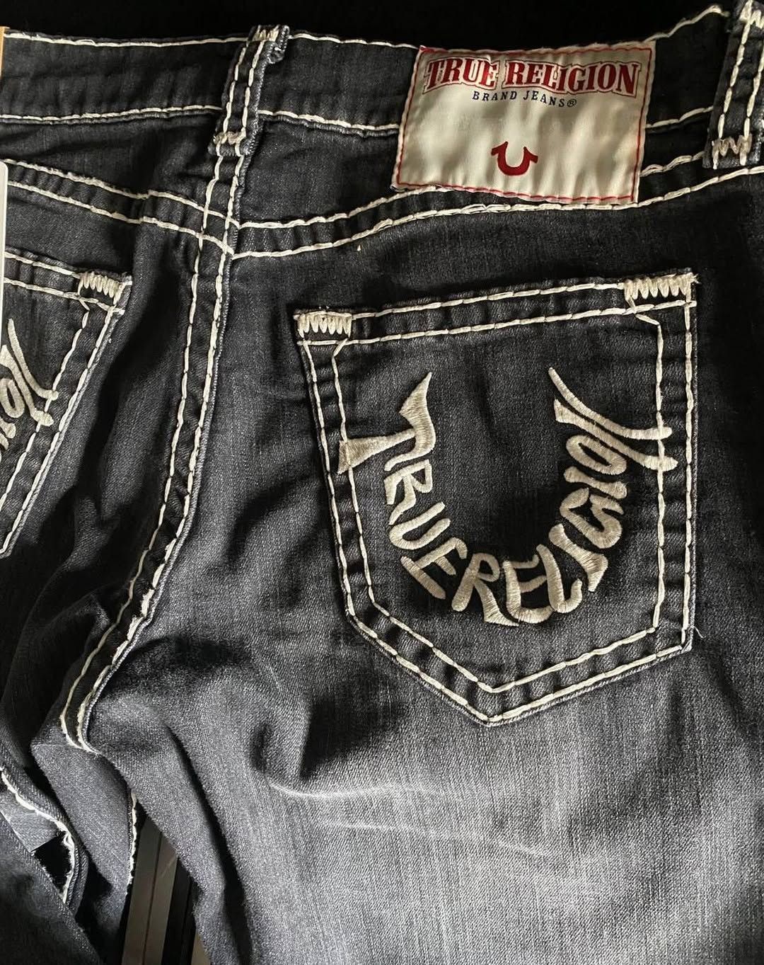 True Religion True Religion Ricky TR Embroidery Super T Straight Jean Size US 33 - 10 Thumbnail