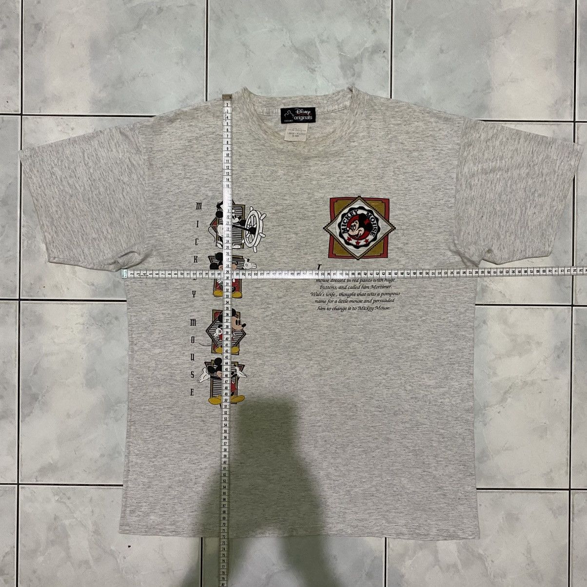 Vintage Vintage Classic Disney Originals Mickey Mouse Grey Graphic Size US XL / EU 56 / 4 - 18 Thumbnail