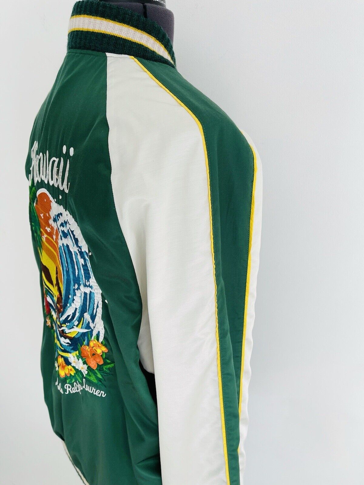 Polo Ralph Lauren Polo Ralph Lauren Satin Hawaii Bomber Jacket Green Size XL Size US XL / EU 56 / 4 - 6 Thumbnail