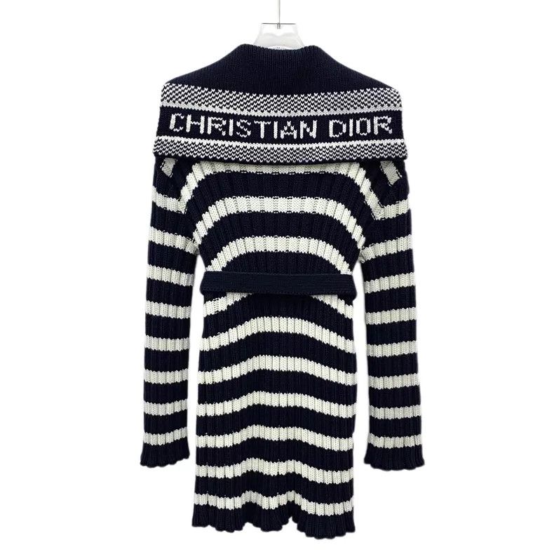Dior Dior Color-matched striped cotton mixed cashmere knitted c Size XXS / US 00 / IT 34 - 2 Thumbnail