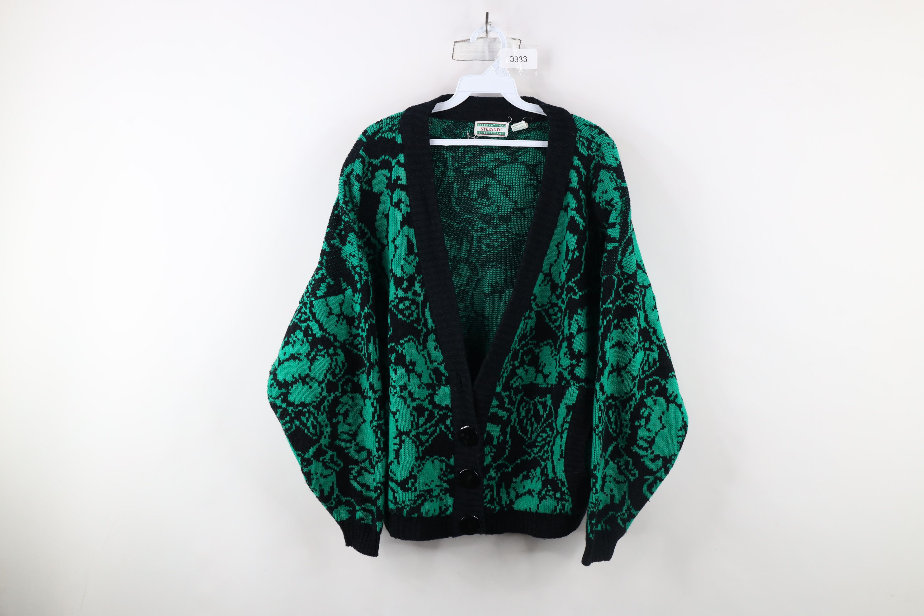 Vintage Vintage 90s Streetwear Big Button Flower Cardigan Sweater Size S / US 4 / IT 40 - 1 Thumbnail