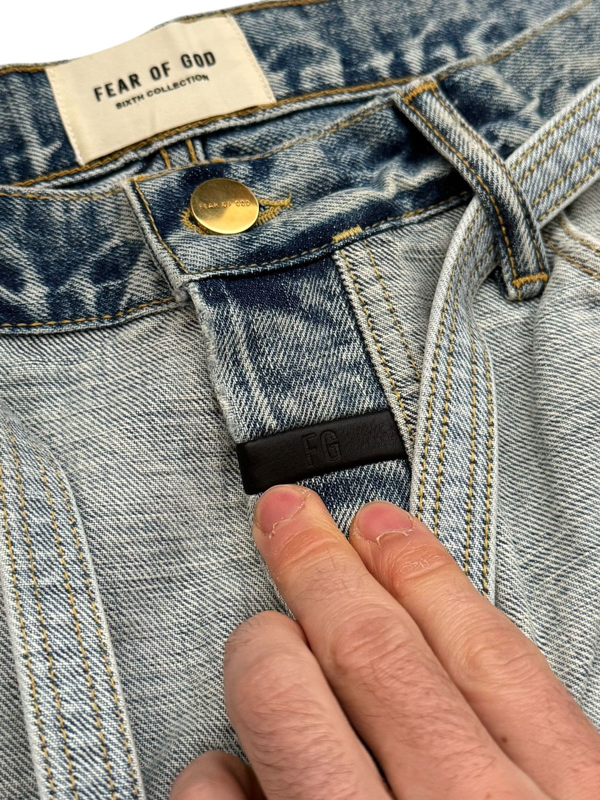 Fear of God Inside Out Belt Drawstring Denim Size US 28 / EU 44 - 6 Thumbnail