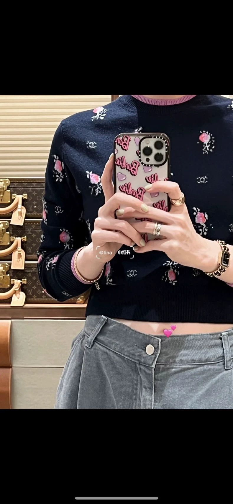 Chanel Chanel Dark blue flower logo knitwear 2504-Nextarrow Size XXS / US 00 / IT 34 - 5 Thumbnail