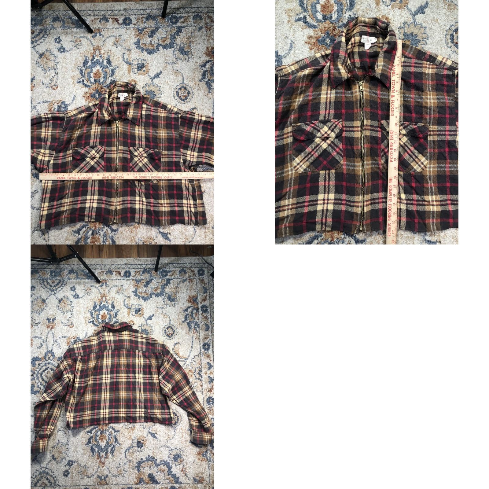 J.Crew J.Crew Oarsman Shirt Womens L Multicolor Plaid Cropped Flannel Zip Front Shacket Size L / US 10 / IT 46 - 8 Thumbnail