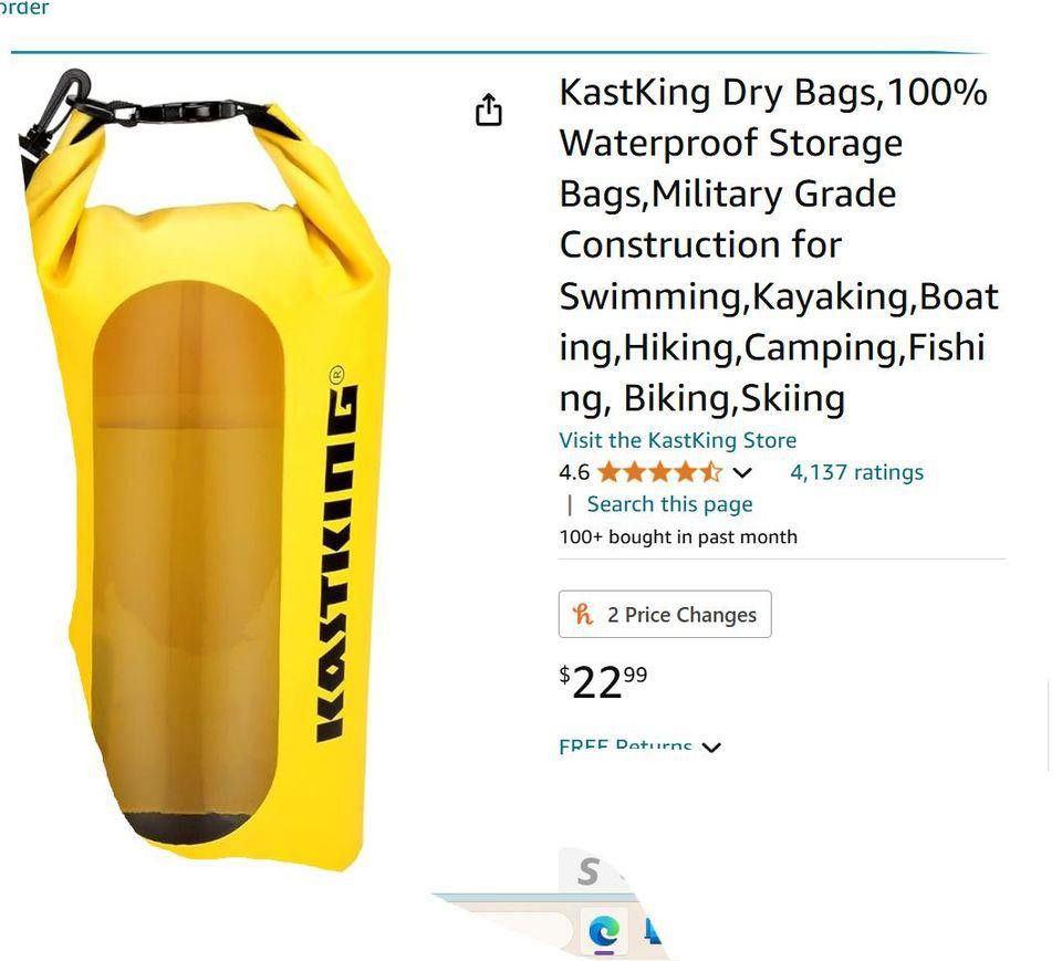 Designer Dry Bag 30L capacity! Waterproof, watersports, camping Size ONE SIZE - 1 Thumbnail