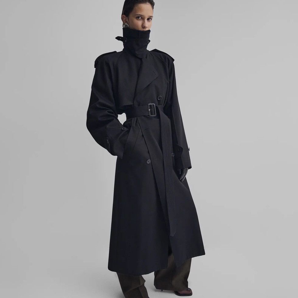 Phoebe Philo Phoebe philo Long Raglan Trench with Padded Shoulder Jacket Size M / US 6-8 / IT 42-44 - 11 Thumbnail