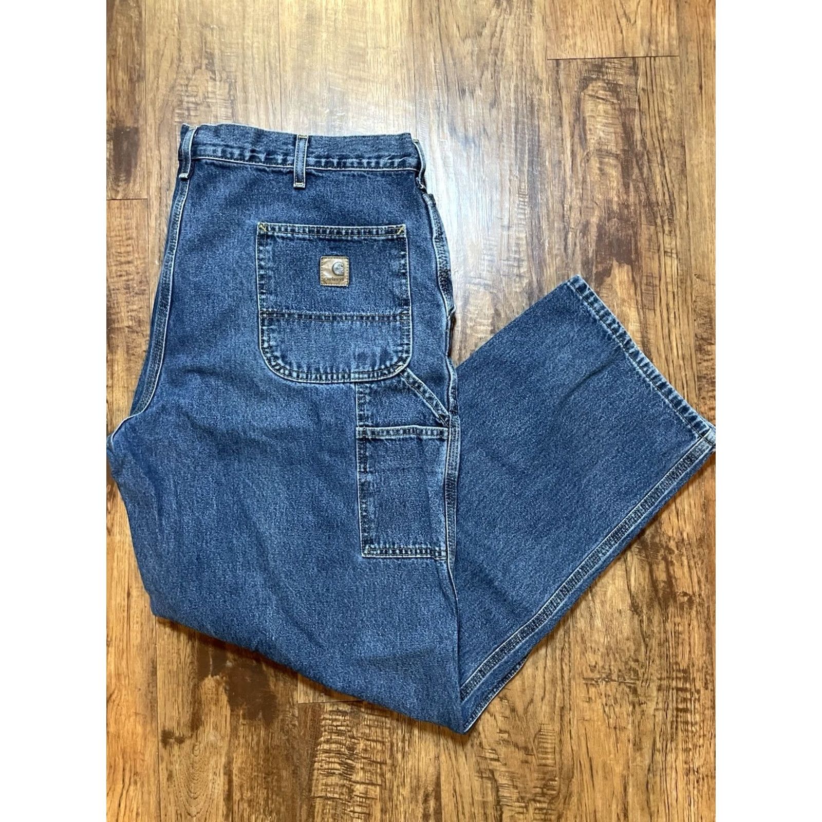 Carhartt Carhartt Jeans Mens 38x30 Denim Blue Dungaree Fit 5-Pocket Straight Casual Size US 38 / EU 54 - 2 Thumbnail