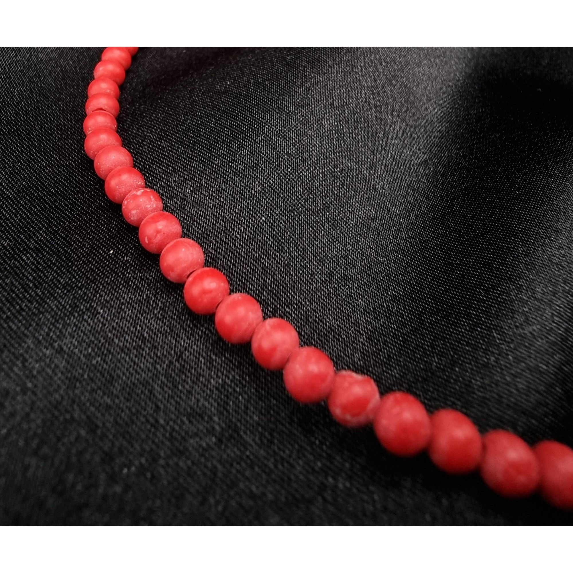 Vintage Vintage Genuine Red Coral & Garnet Beaded Necklace With Silv Size ONE SIZE - 5 Thumbnail