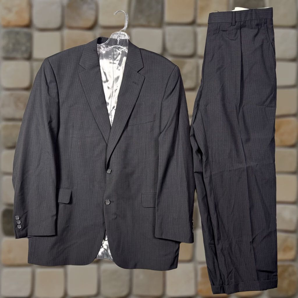Jack Victor VINTAGE Jack Victor Suit Mens 2 Piece Blazer Jacket Slacks Set Wool Luxor CT 44R 38R Size 44R - 1 Thumbnail