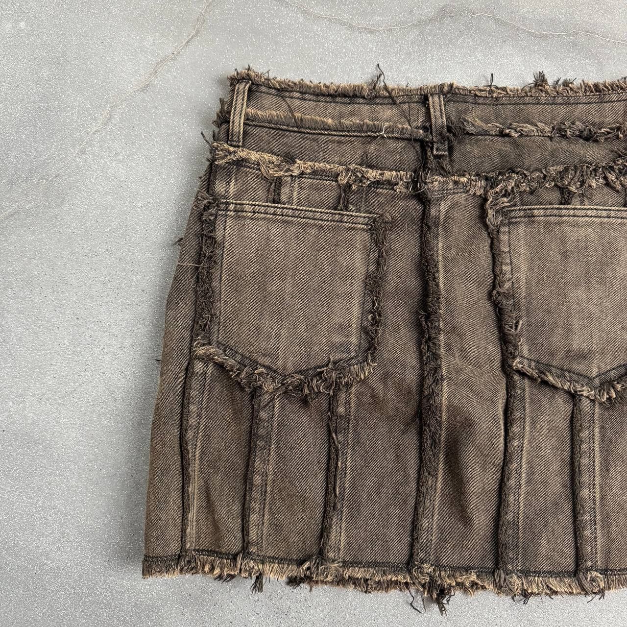 Japanese Brand Avant Garde Faded Distressed Skirt Size 30" / US 8 / IT 44 - 6 Thumbnail