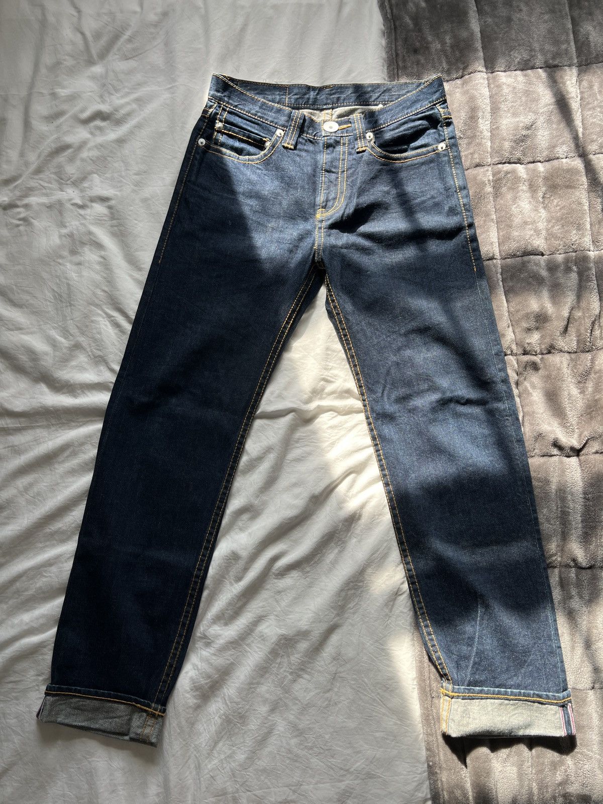 Japanese Brand × Vintage Vintage Co & Lu Diecock selvedge Jeans. EVISU inspired.PRINT Size US 30 / EU 46 - 6 Thumbnail